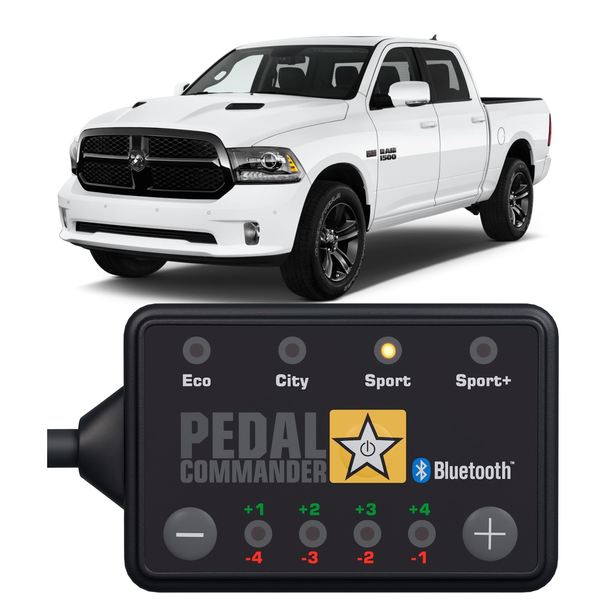 Pedal Commander For Dodge Ram Truck 2007-2018 Throttle Response Controller Fits:1500, 2500, 3500, 3.0L 3.6L 5.7L 6.4L 6.7L Gas & Diesel (Not Compatible W/ 2011-2014 Ho) Truck Accessories