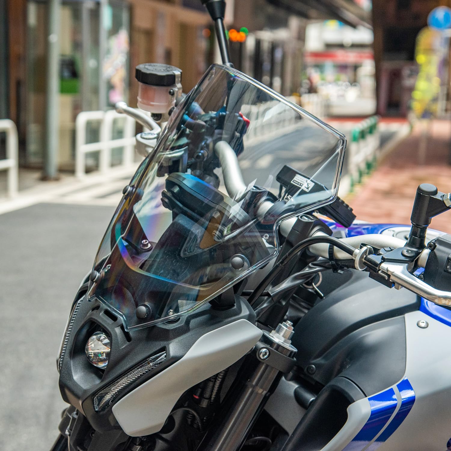 Lorababer 12' Motorcycle Windshield For Mt09 Mt09Sp Mt-09 Sp Fz09 2021 2022 2023 Windscreen Front Wind Deflector With Mounting Bracket, Light Smoke