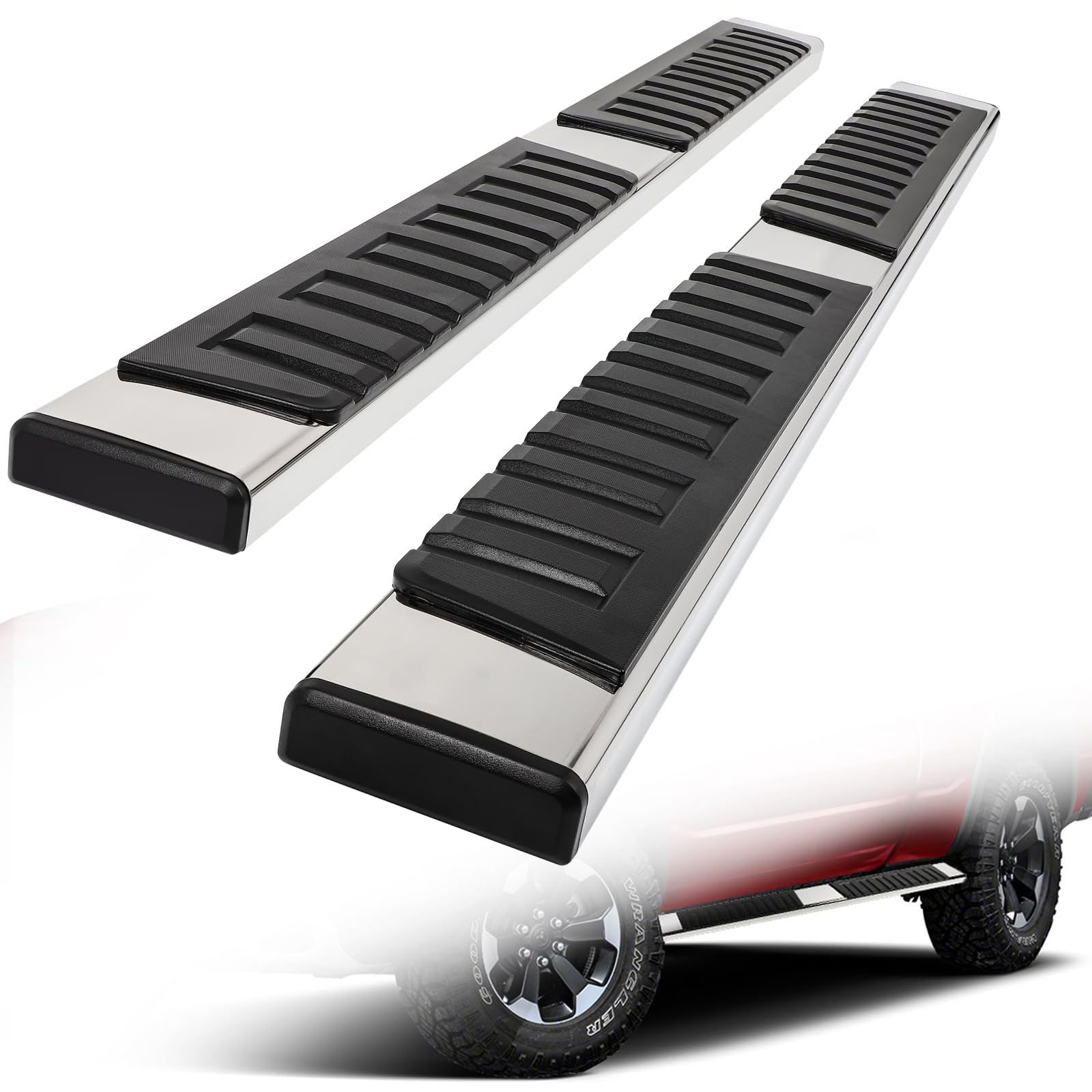 Scitoo 6 Inches Nerf Bar Running Boards Fit For 2019-2023 For Ram 1500 Crew Cab Stainless Steel Side Step Rock Sliders(Exclude 2019-2023 Classic)