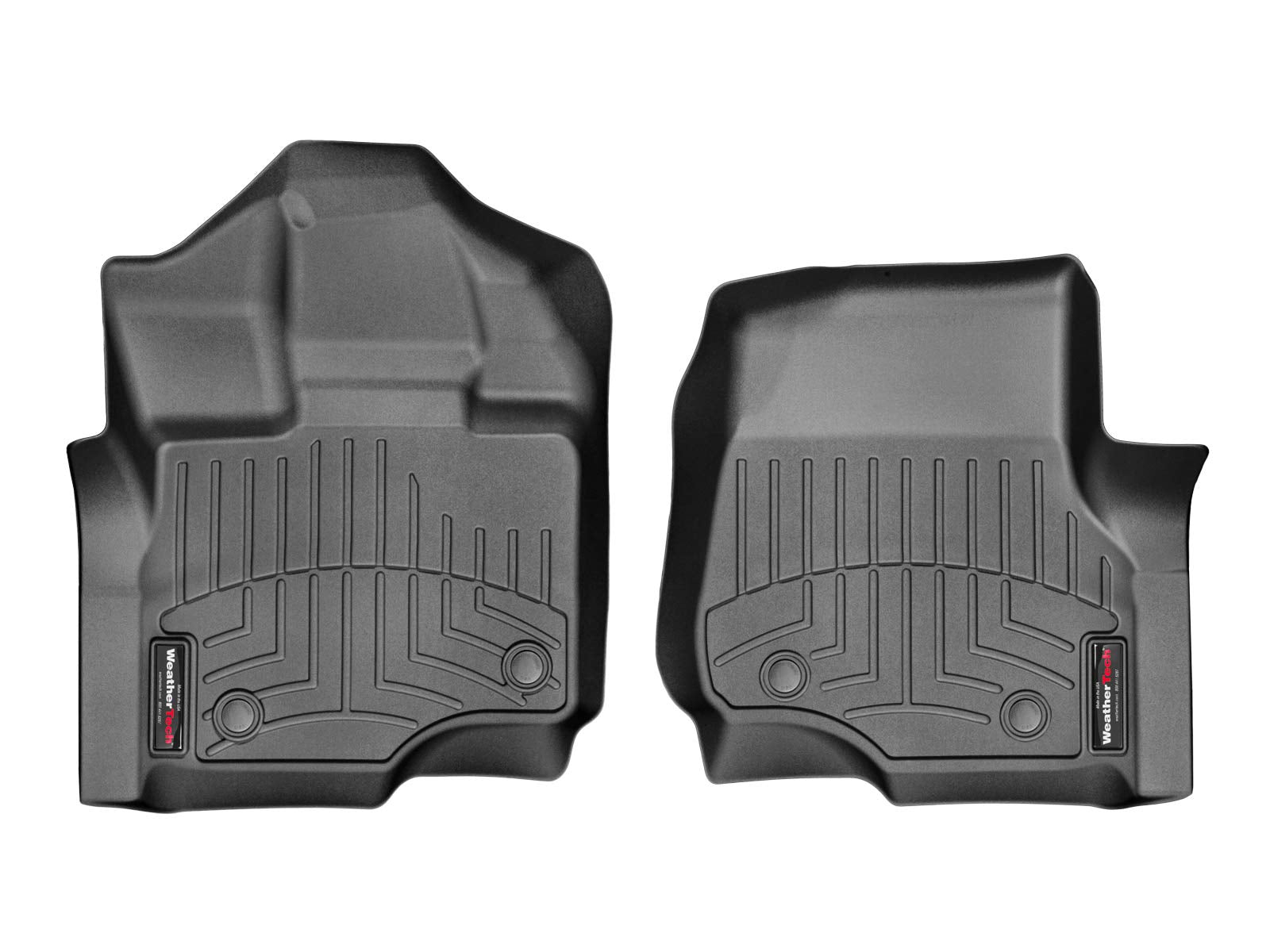 Weathertech Custom Fit Floorliners For Ford F-150, F-150 Lightning - 1St Row (446971V), Black