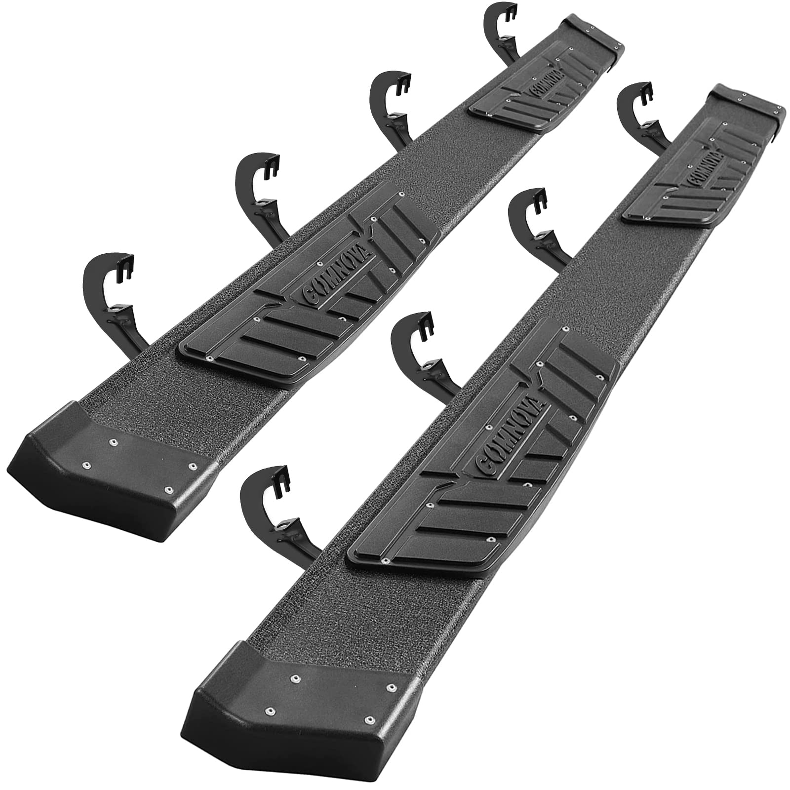 Comnova Running Boards Compatible With 2007-2018 Silverado/Gmc Sierra 1500 & 2500Hd 3500Hd Crew Cab, 2019 Silverado/Sierra 2500Hd 3500Hd Crew Cab 6.5 Inches Heavy Textured Powder Side Step