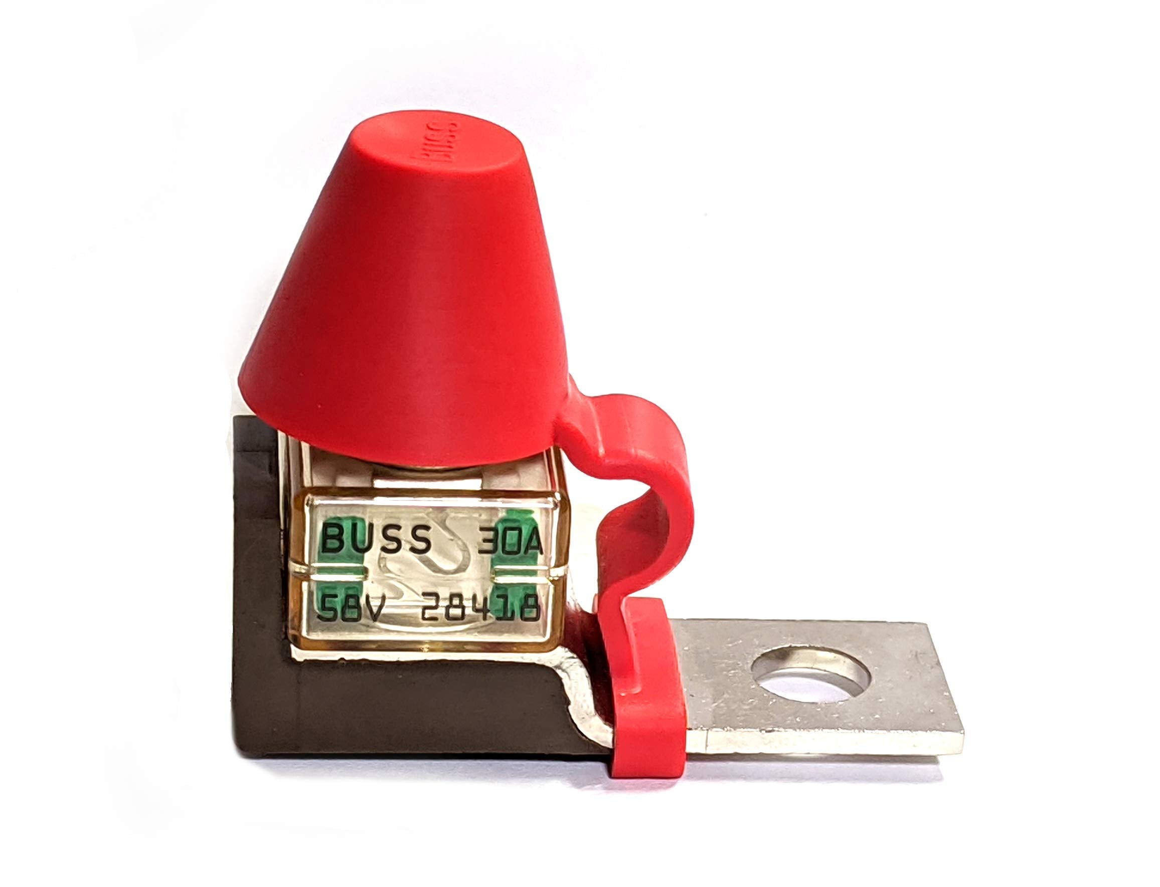 Bay Marine Supply Mrbf Terminal Fuse Block Kit (Fuse Included) – Single Stud 5/16' (M8) Compact Marine Rated Battery Fuse 250A