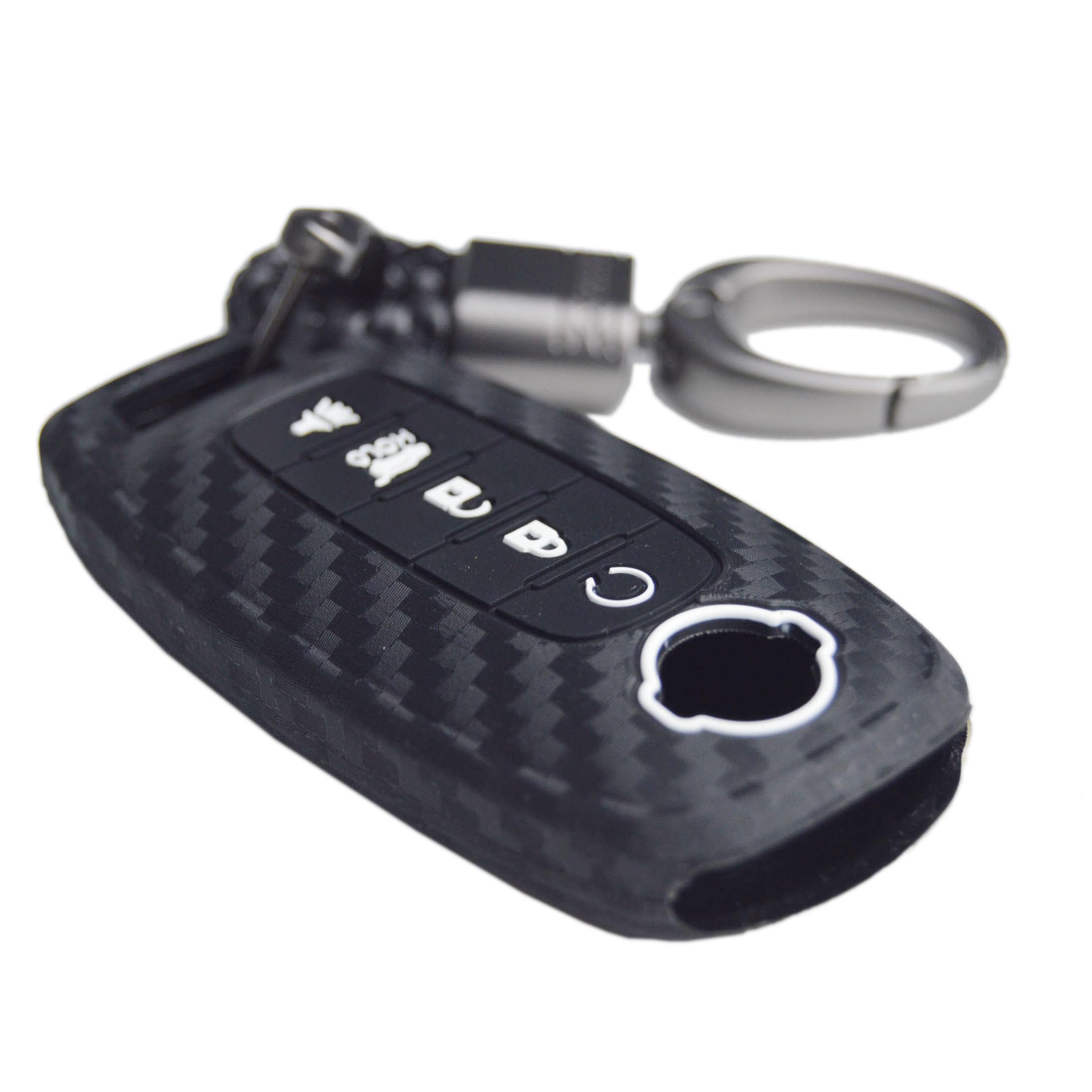 Carbon Silicone Key Fob Cover For Nissan Rogue Sl Ariya Fwd Pathfinder X-Trail Sentra Sr Sv Murano 2023 2024 2025 285E3-7La6A Smart Remote