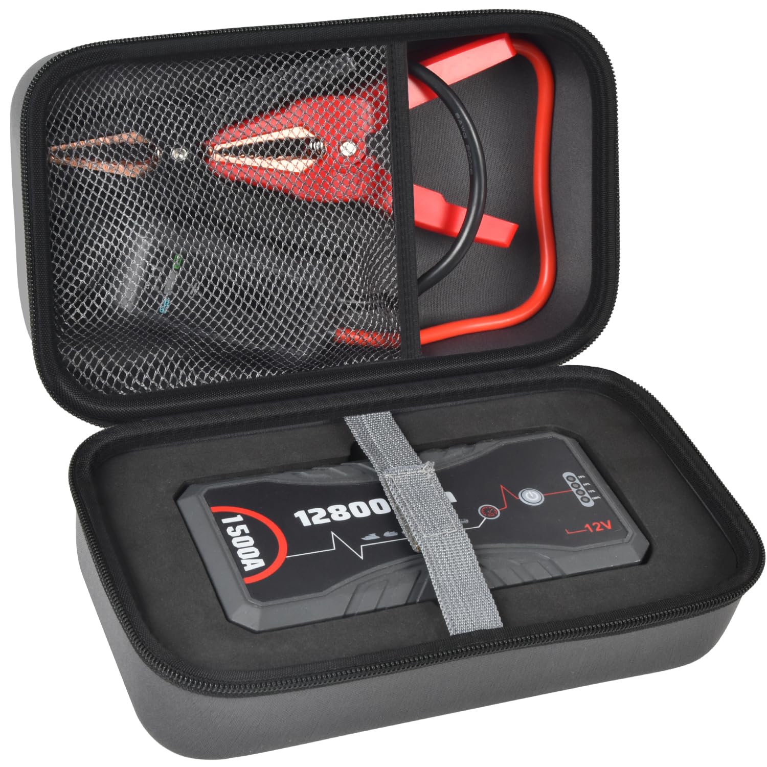Ankhoh Carrying Case Compatible With Nexpow Car Jump Starter, 1500A Peak 12800Mah Battery Starter Q10S/ T11Storage Box Holder Fo
