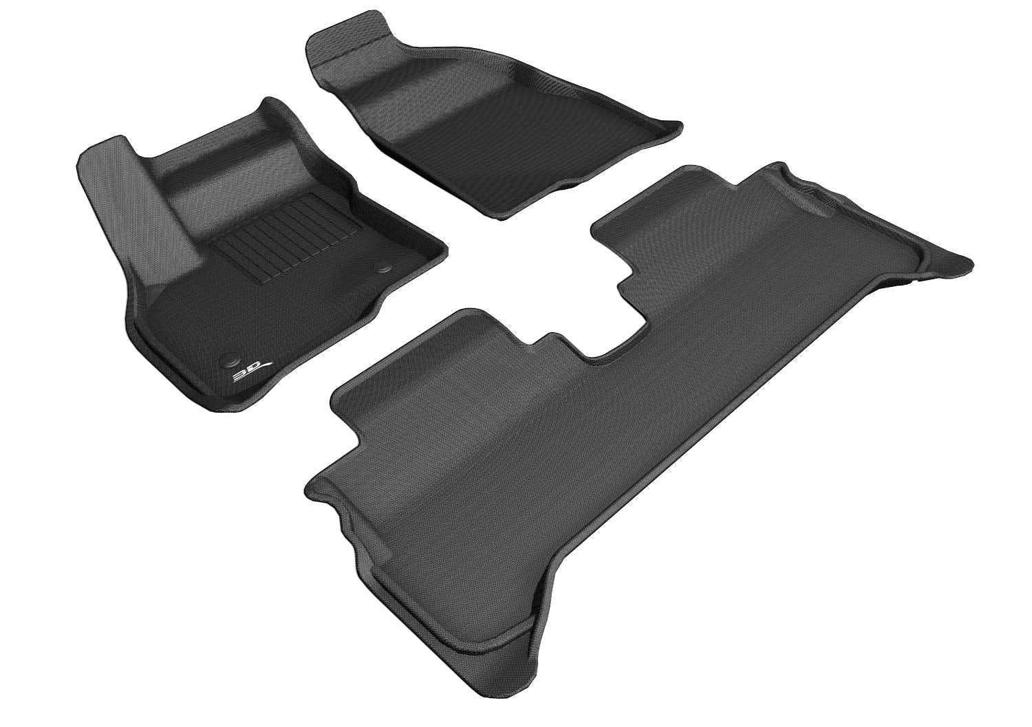 3D Maxpider All-Weather Floor Mats For Chevrolet Bolt Ev 2017-2022 Custom Fit Car Floor Liners, Kagu Series (1St & 2Nd Row, Black)