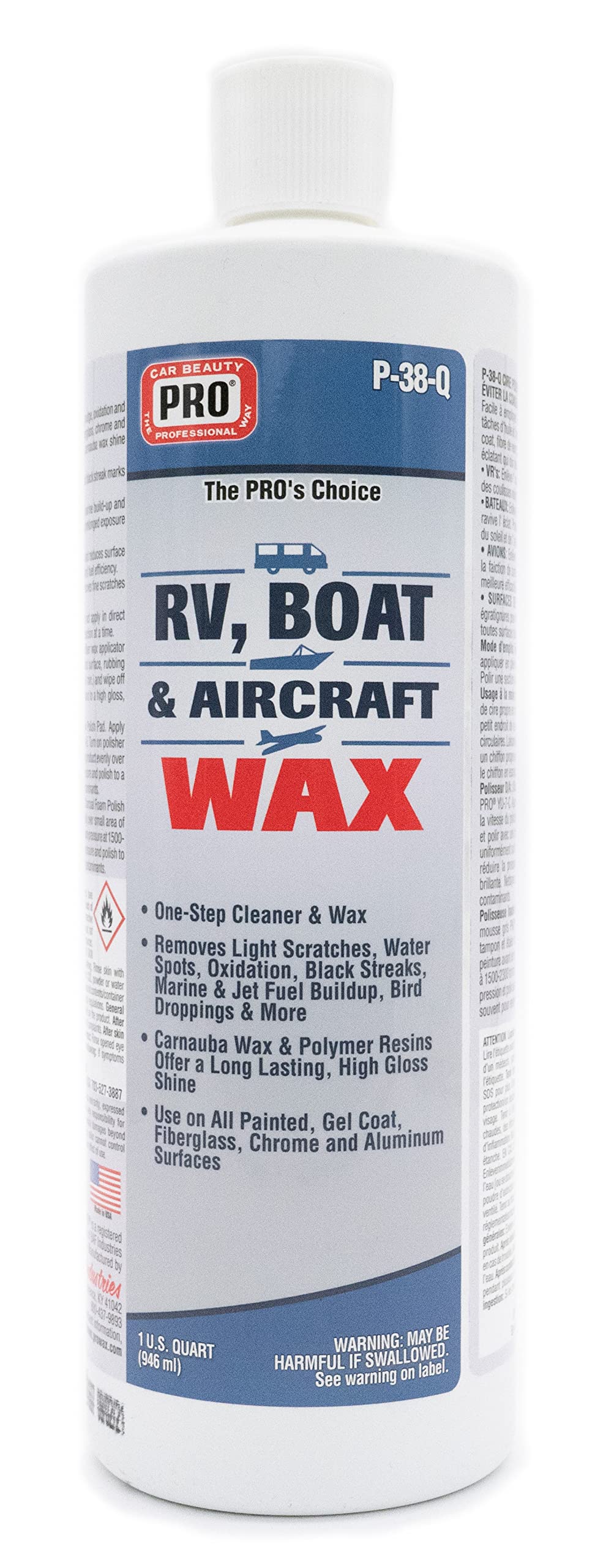 Pro Car Beauty Products Rv, Boat & Aircraft Wax