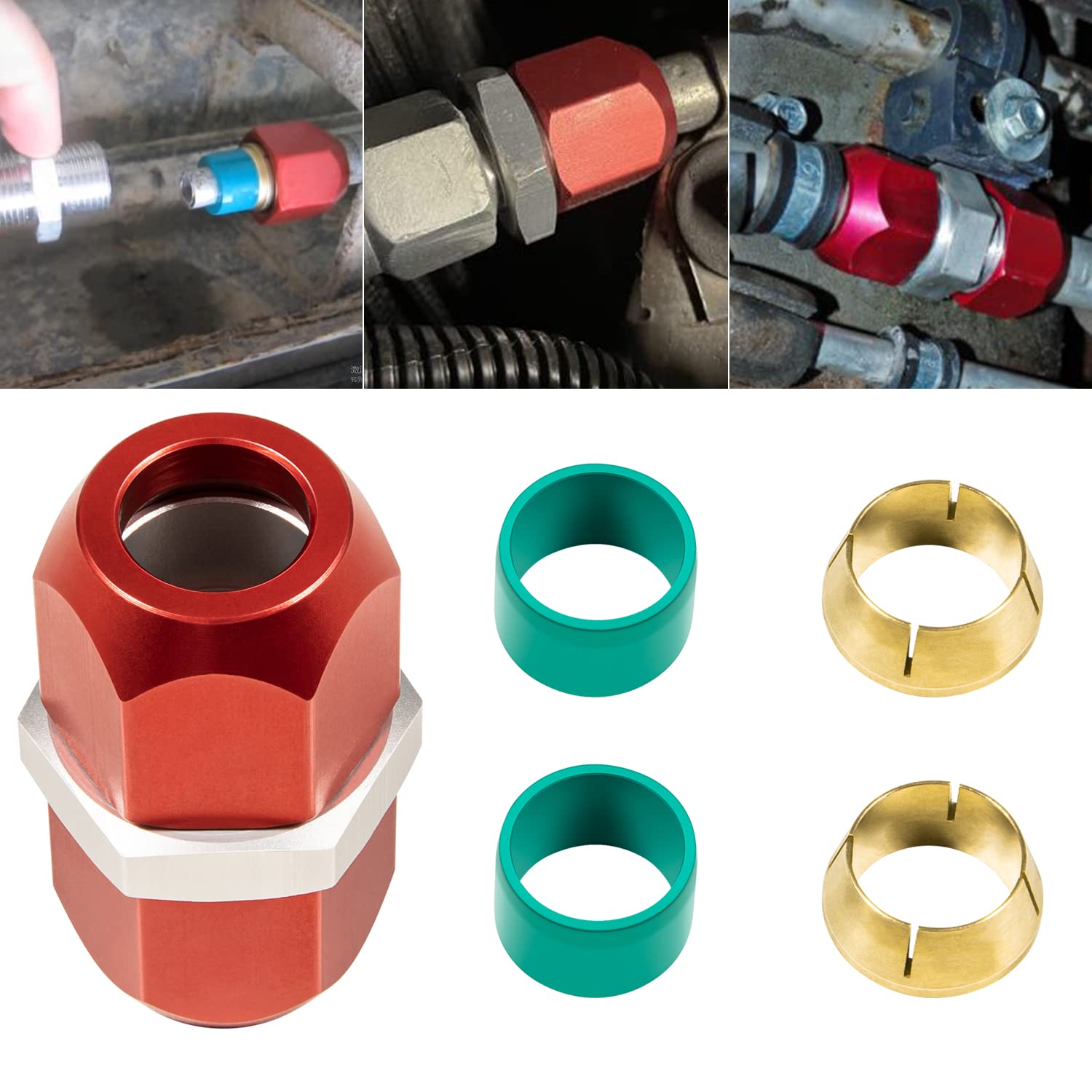 Hihitomorrow 800-642 Line Splice Connector for 1/2 Aluminum Lines - A/C Air Conditioning Repair Coupler, Multicolor