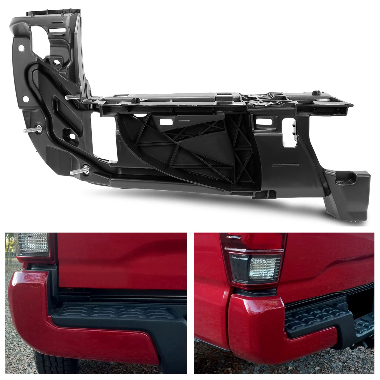 Hecasa Rear Bumper Outer Extension Insert Bracket Driver Side Lh Compatible With Tacoma 2016-2022 Replacement For To1104136