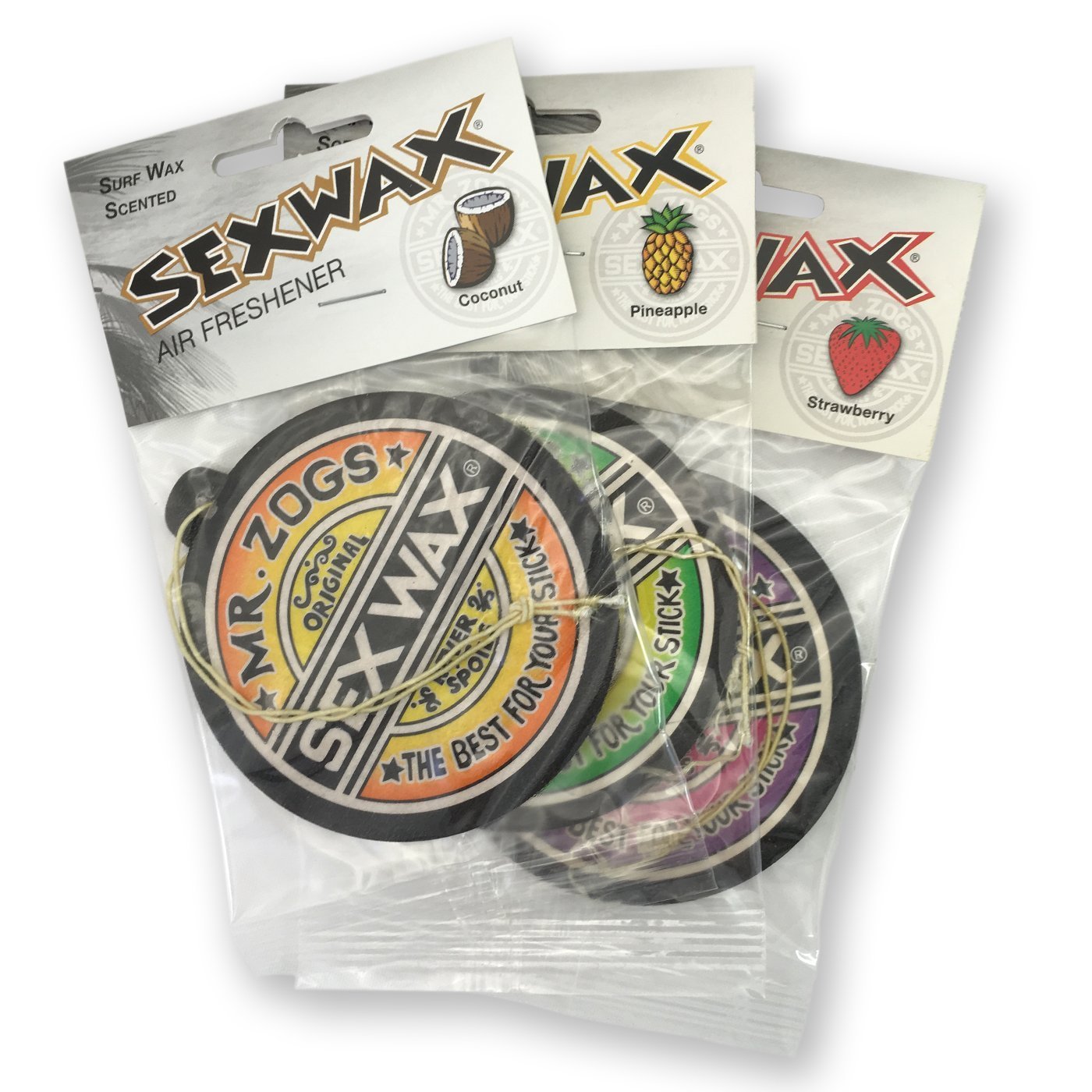 Sex Wax Air Freshener (3-Pack, Assorted, C/P/S)