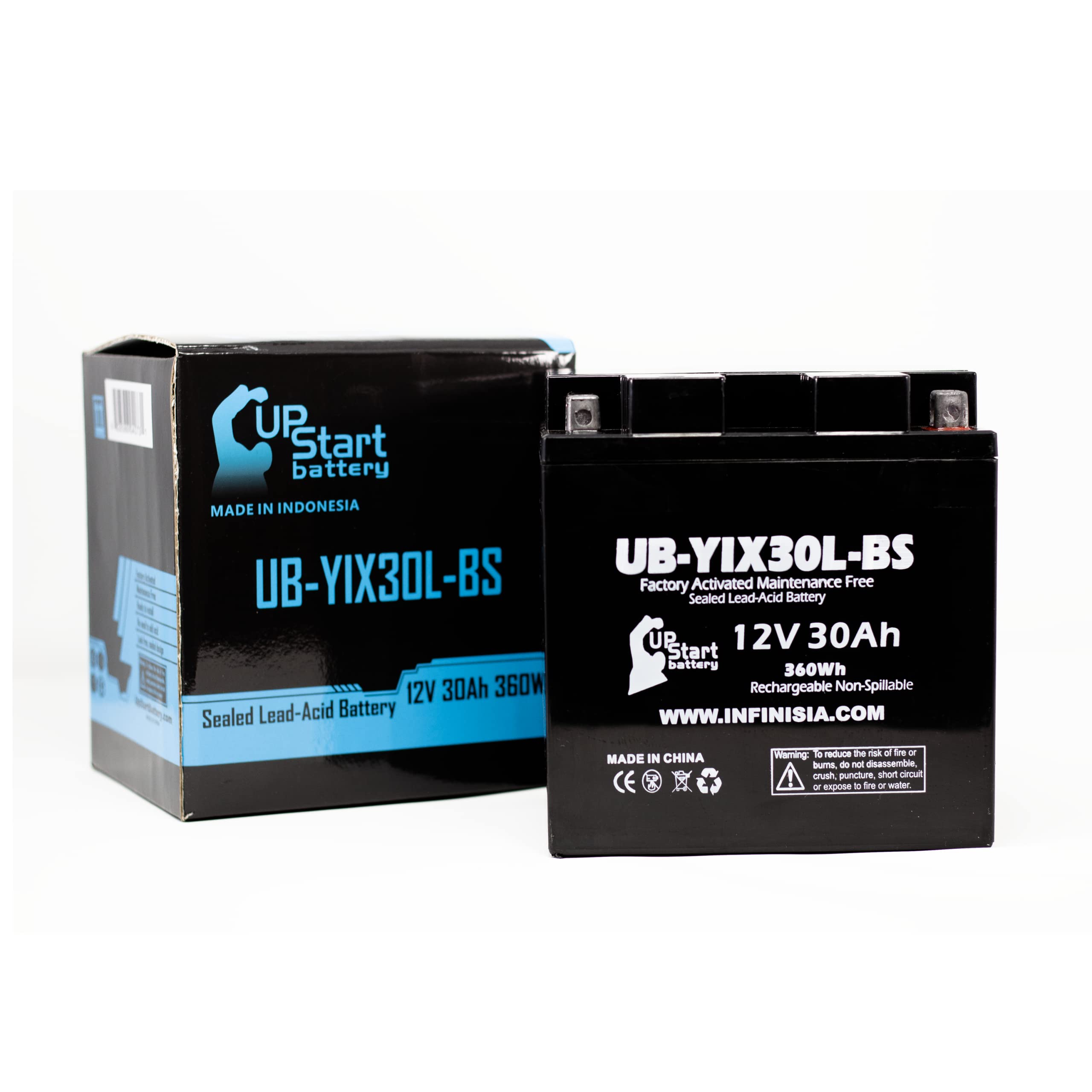 Replacement For Yix30L-Bs Battery 12V 30Ah Sla - Compatible With Moto Guzzi V7, 2014 Polaris Ranger, 2018 Polaris Rzr, 2010 Pola