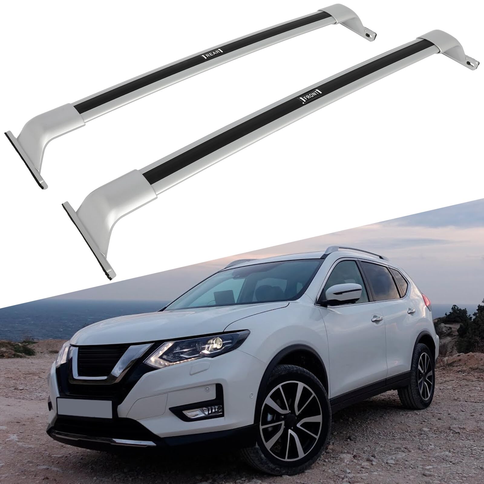 Scitoo Roof Rack Cross Bars 150Lbs Aluminum Roof Rack Crossbars For Nissan X-Trail 2015-2018