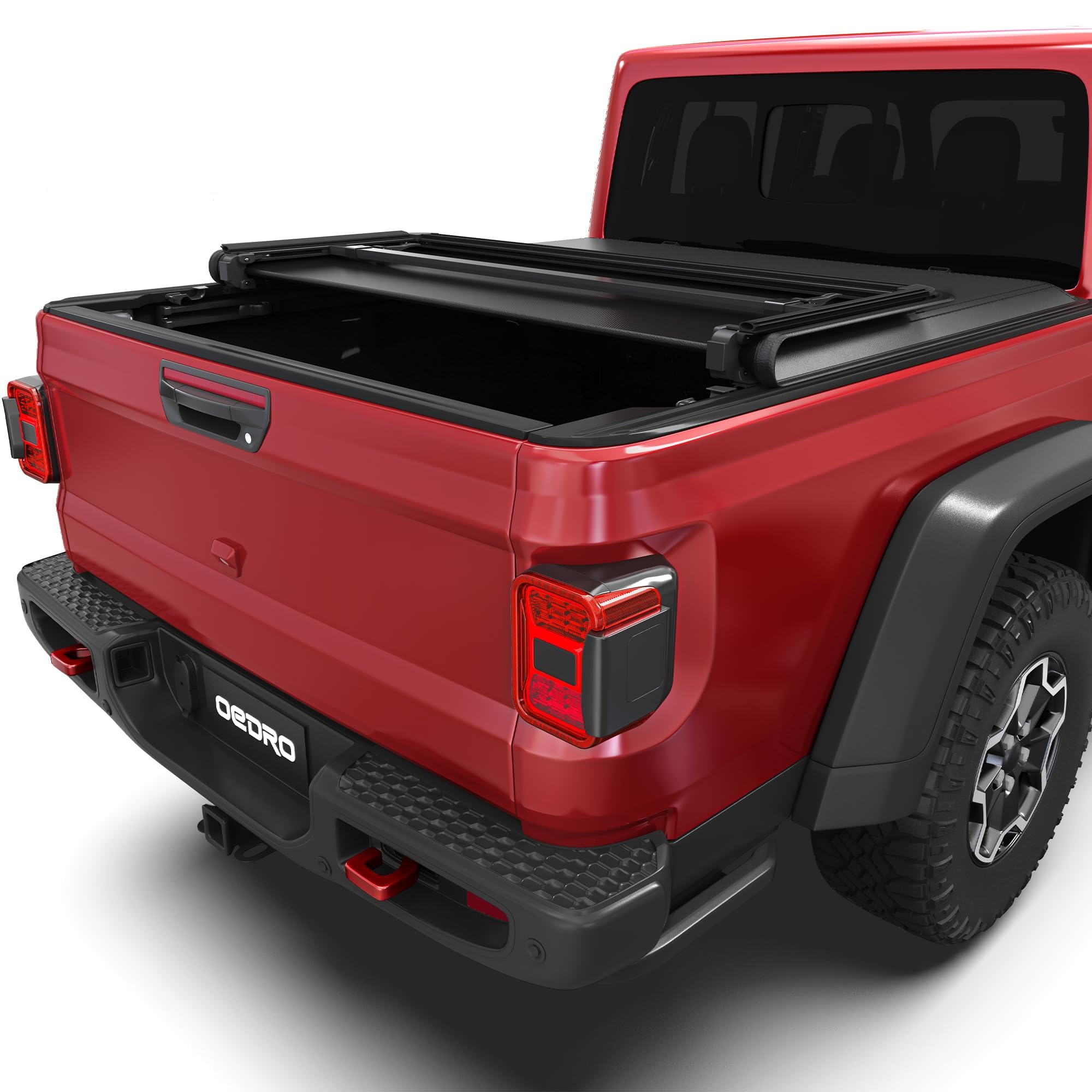 Oedro Soft Tri-Fold Truck Bed Tonneau Cover Compatible With 2020-2025 Jeep Gladiator, Fleetside 5 Feet Bed