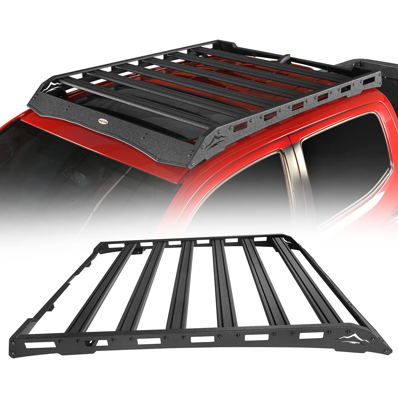 Hooke Road Tacoma Double Cab Top Roof Rack Cargo Carrier For 2005-2023 Toyota Tacoma 2Nd 3Rd Gen Truck (Double Cab Only)