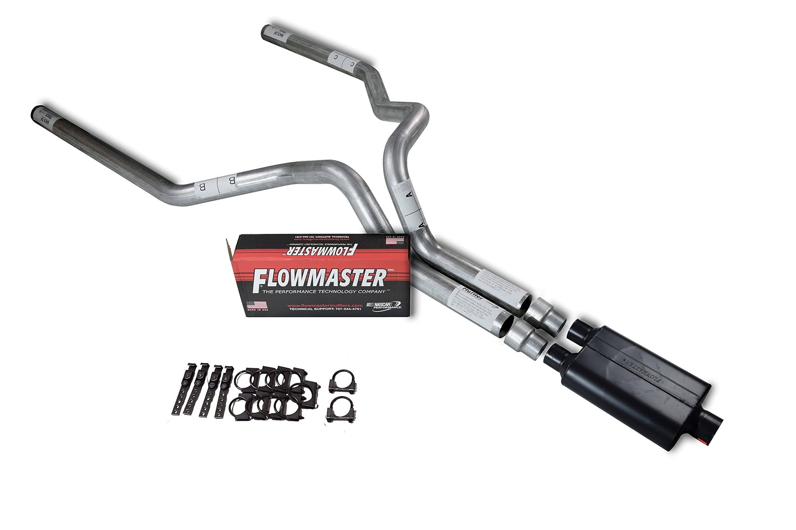 Shopline Dual 3 Inch Fits Silverado Fits Sierra 1500 07'-14' Flowmaster 40 Series