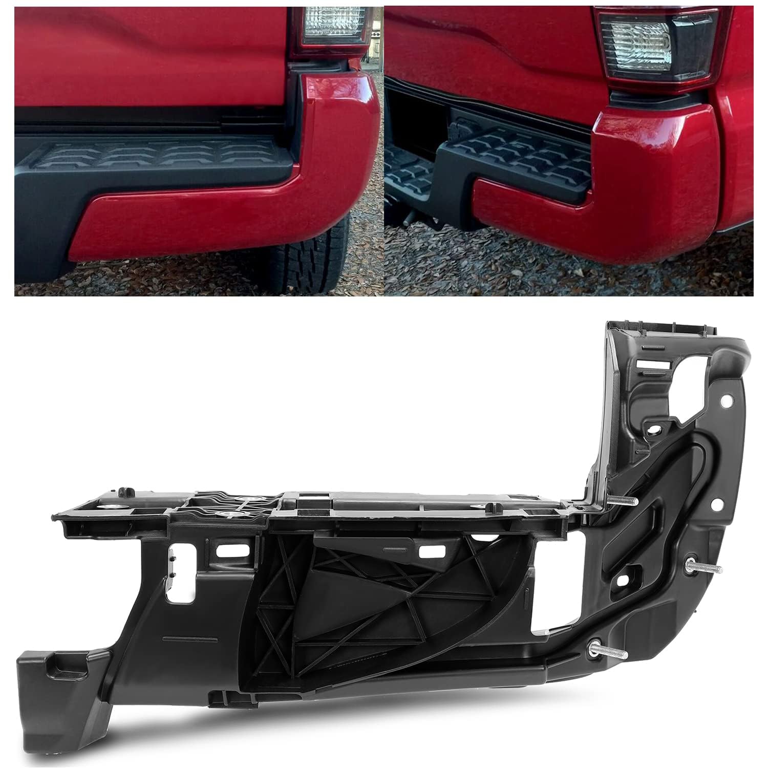 Hecasa Rear Bumper Outer Extension Insert Bracket Passenger Side Rh Compatible With Tacoma 2016-2023 Replacement For 52153-04010 To1105136