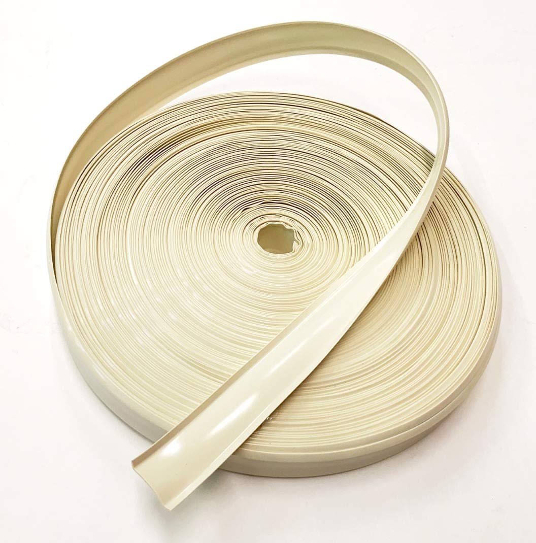 Qpn Colonial White 7/8' Insert Molding Trim Screw Cover Rv Camper Travel Trailer (50 Ft, Colonial White (Tanish Beige))