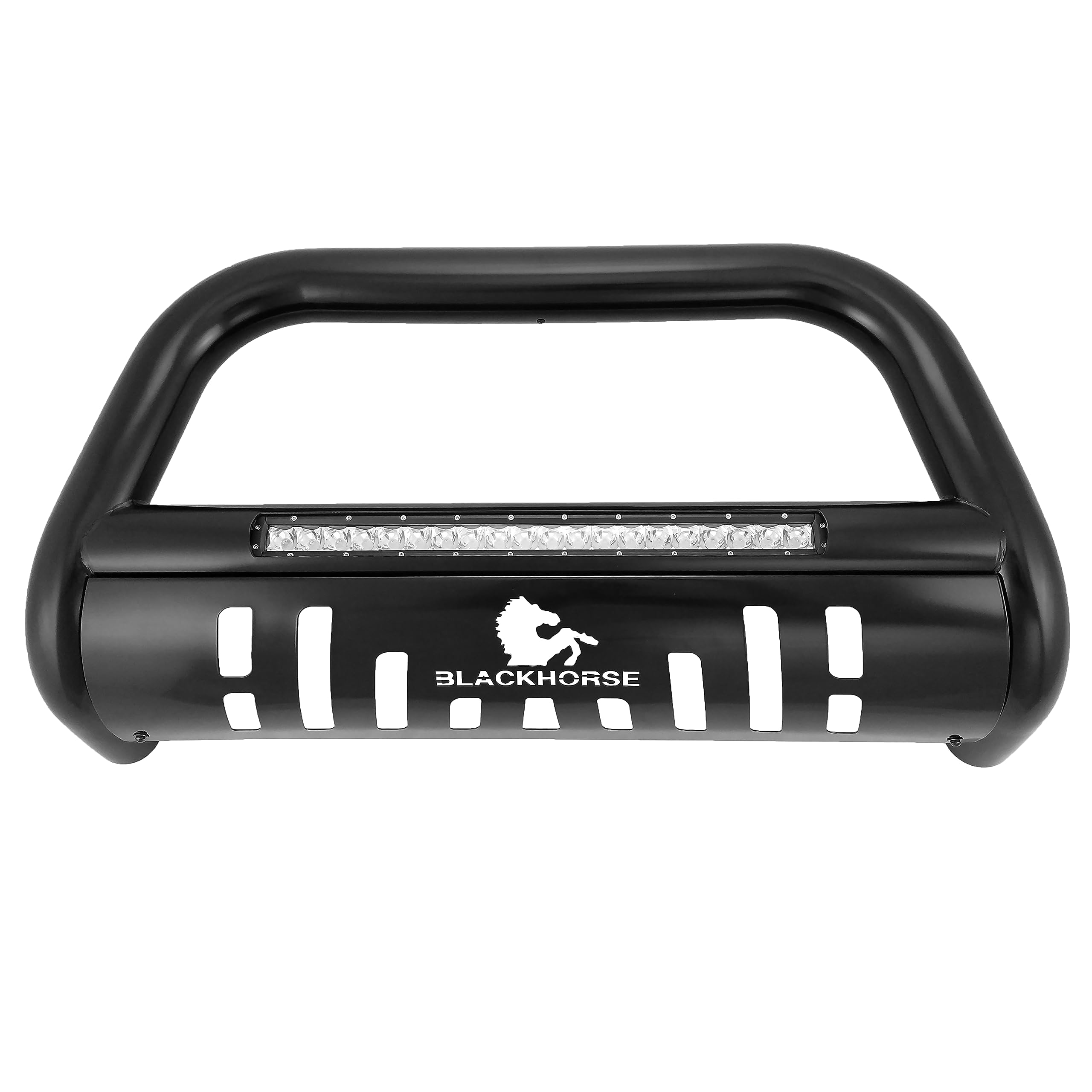 Black Horse Beacon Bull Bar Skid Plate Black Compatible With 2010-2024 Toyota 4Runner (Excl. 2014-24 Limited & 19-20 Nightshade Edition,22-24 Trd Sport Models)-Be-B7108B