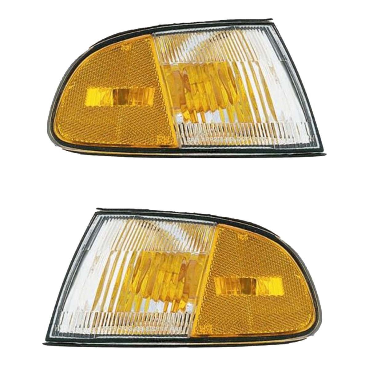1992-1993-1994-1995 Honda Civic 2-Door Coupe & Hatchback Corner Park Light Turn Signal Marker Lamp Pair Set Left Driver And Right Passenger Side (92 93 94 95)