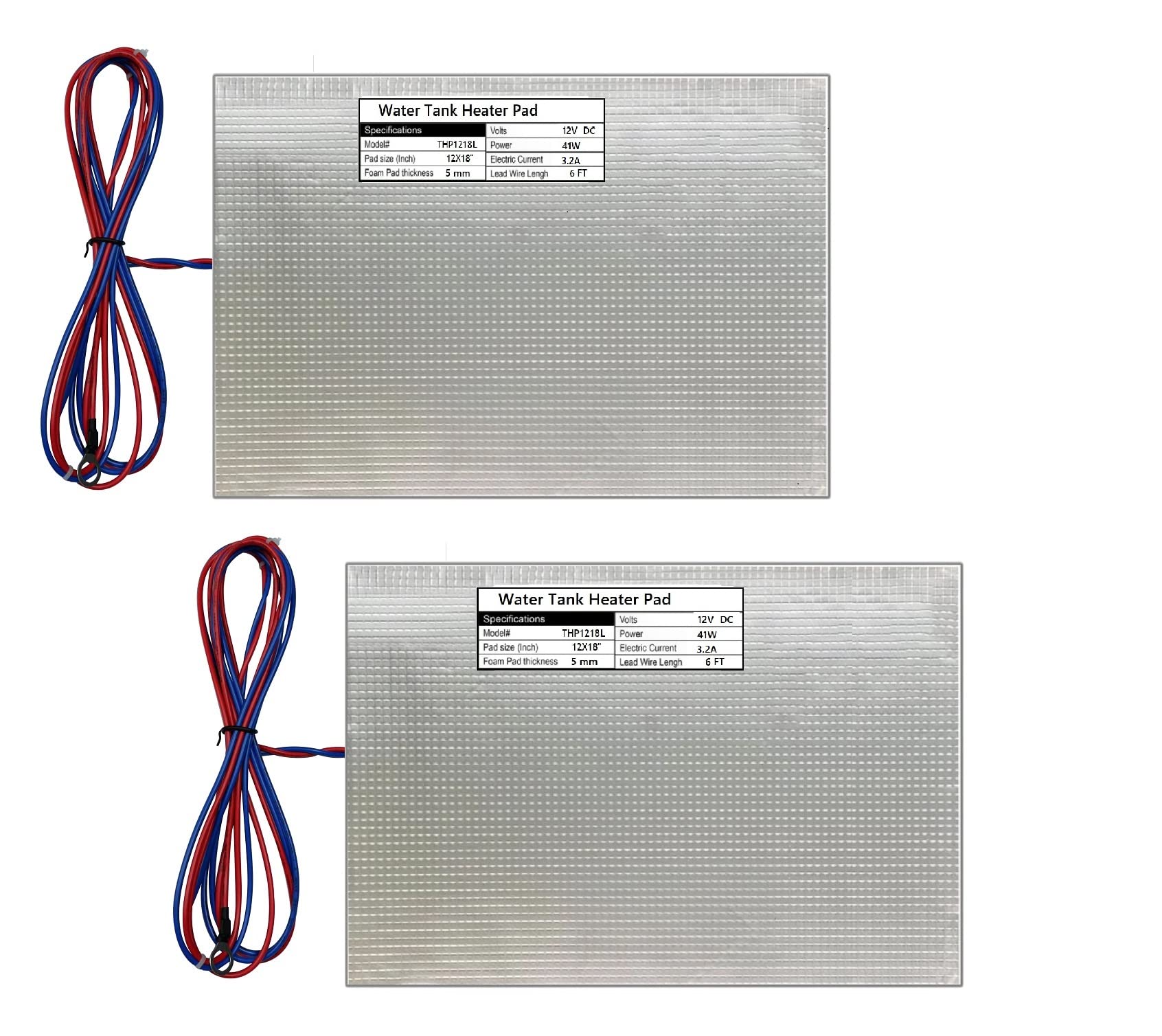H&G Lifestyles Rv Holding Tank Heater Pad Use With Up To 50 Gallons Fresh Water 12V 12' X 18' Holding Tank Heating Pad With Constant Temperature Heating Plate (Pack Of 2)
