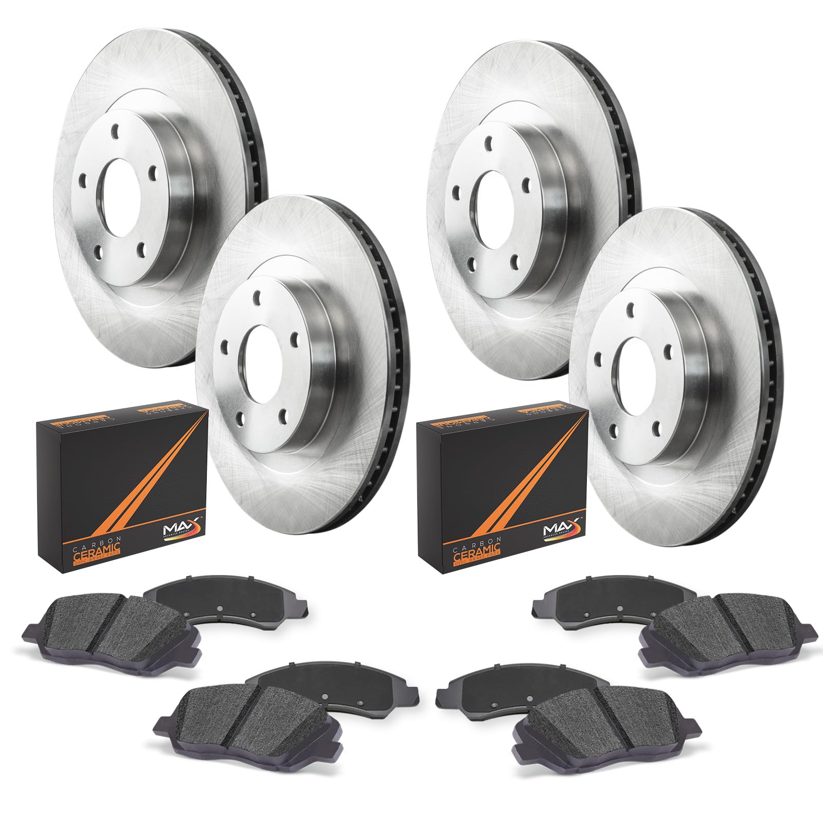 Max Advanced Brakes Front & Rear Brake Kit For 2019 2020 Hyundai Santa Fe Replacement Premium Oe Disc Brake Rotors And Ceramic Brake Pads