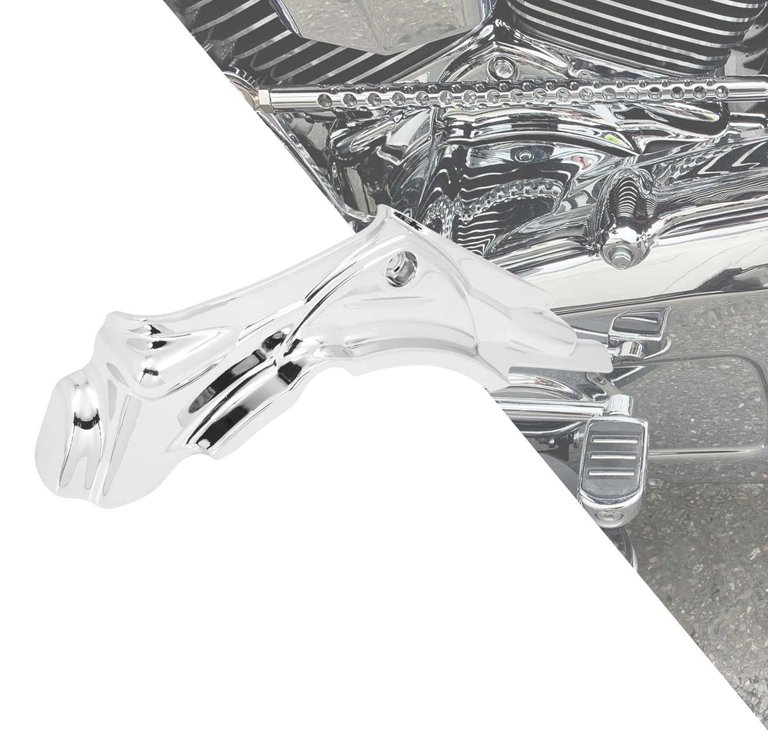 Hdbubalus Motorcycle Cylinder Base Side Covers Fit For Harley Touring Road King Road Street Electra Glide 2007-2016 Dyna Fat Bob Low Rider Super Glide 2006-2017 Chrome