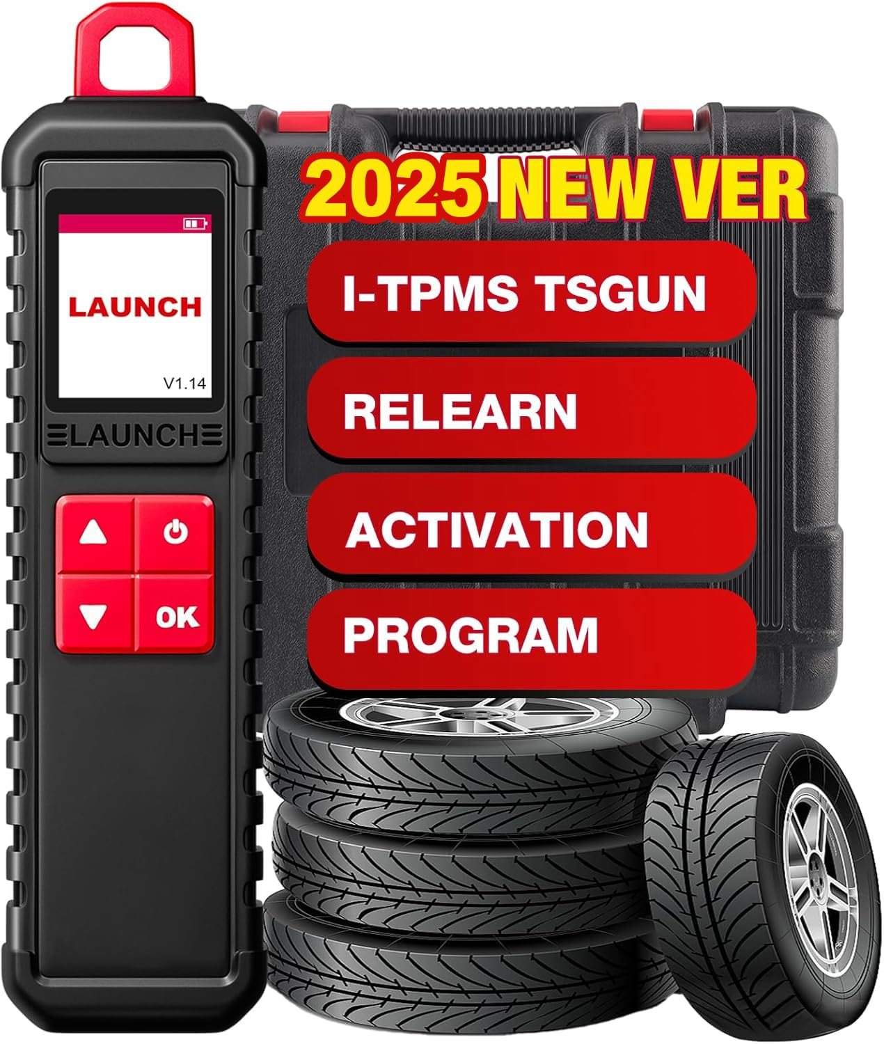 2025 Upgrade Launch X-431 I-Tpms Tsgun Tire Pressure Detector Tool,Relearn,Reset And Coding Tpms Sensors,Work With Launch X431 V/V+,Pro3S+,Pro3 Ace/Apex,Pro5,Pad V/Vii,App Based Tpms Tool For Android