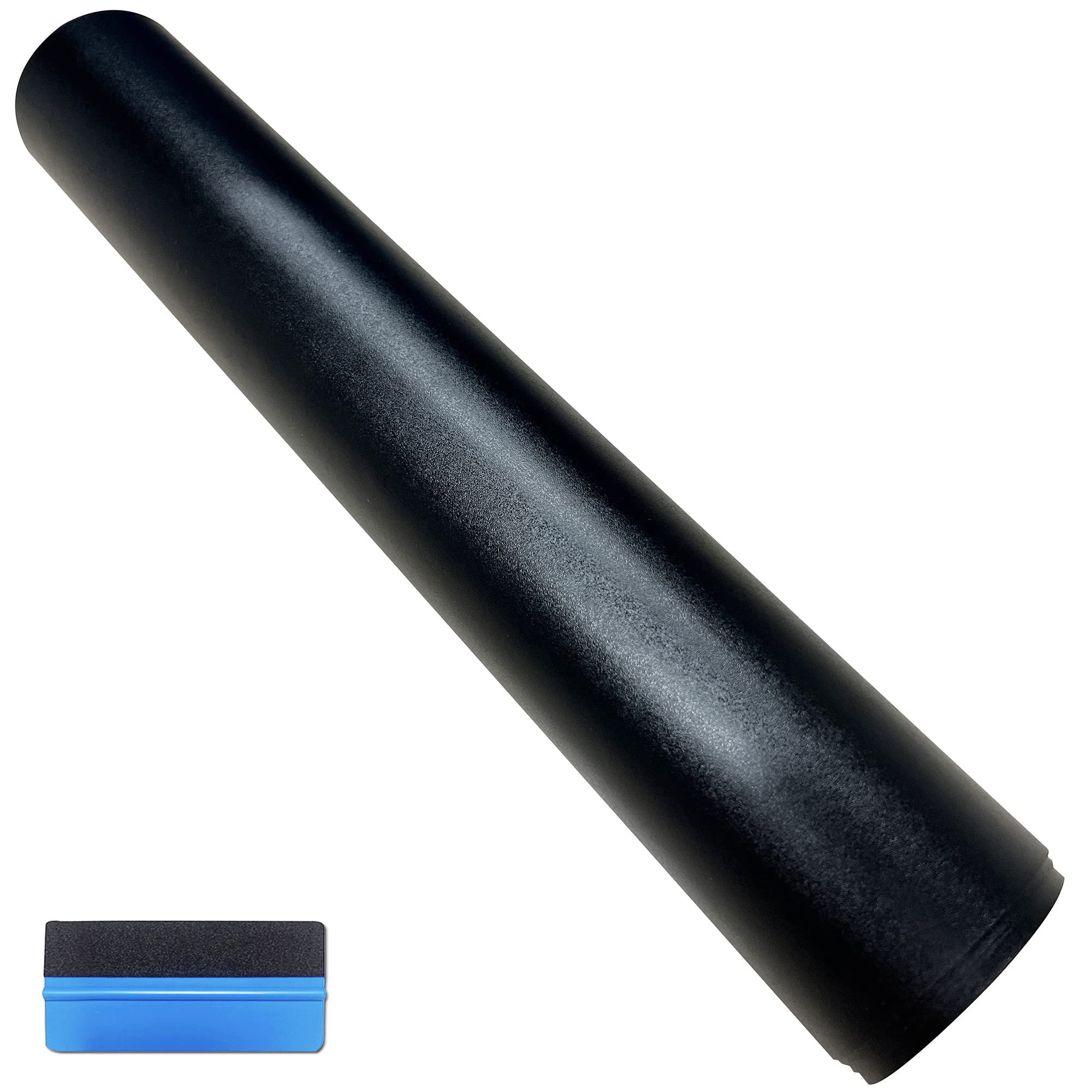 Lzlrun Frosted Matte Black Vinyl Wrap Roll Air Release Sticker Sheet Film Diy Decal Car Auto Vehicle Morotcycle Self Adhesive - 1Ft X 3.5Ft