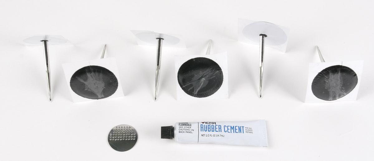 Stop & Go Patch/Plugs (6 Pack) And Rubber Cement - 3002