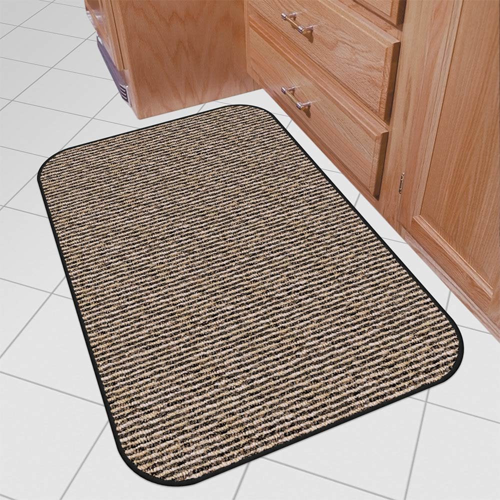 Prest-O-Fit Decorian 3 Piece Rv Rug Set Peppercorn Black
