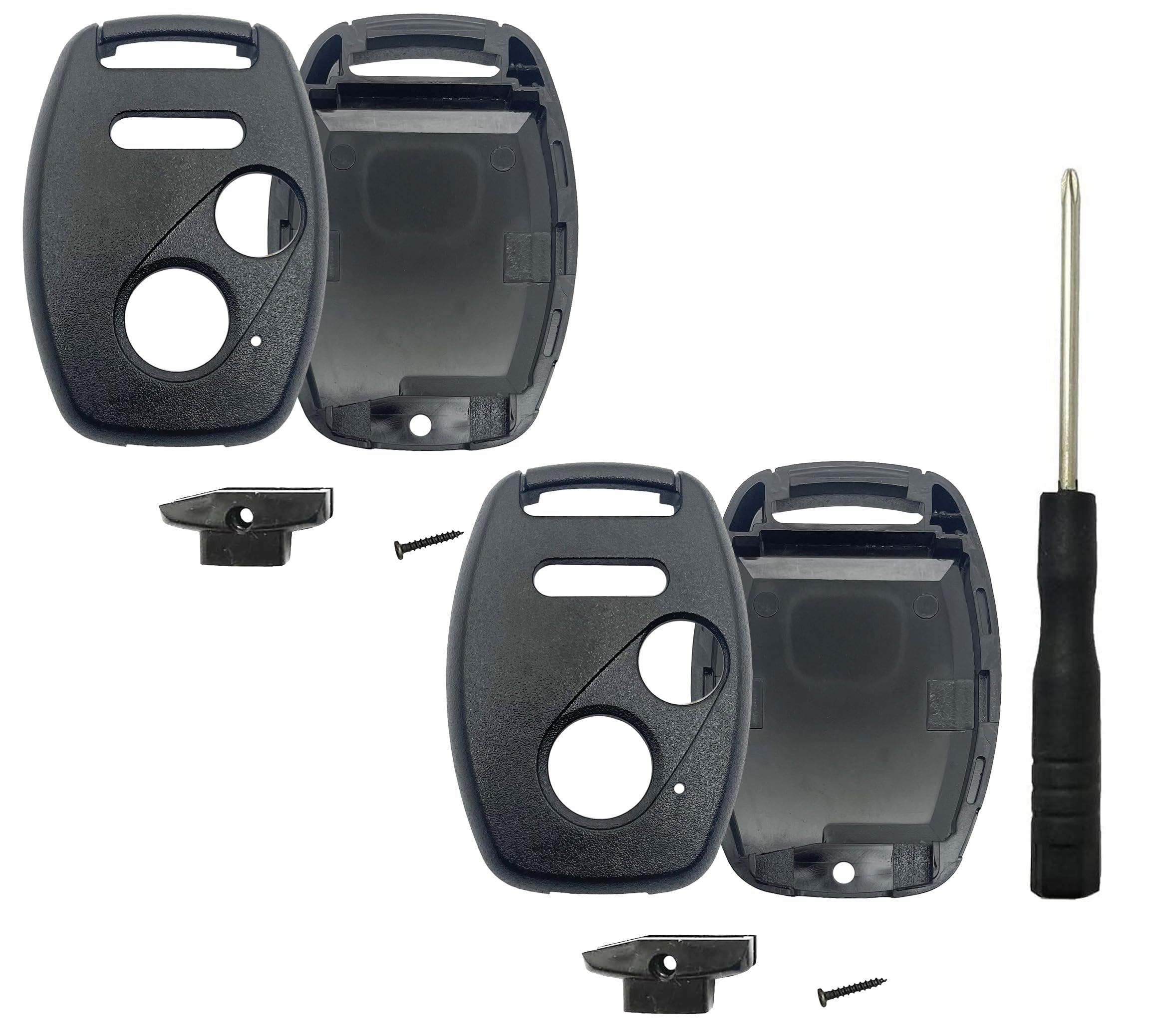 2Pcs Horande Replacement Key Fob Cover Fit For 2003-20013 Honda Civic Pilot Urv Accord Ridgeline Odyssey 2005-2009 Cr-V Keyless Entry Key Fob Shell