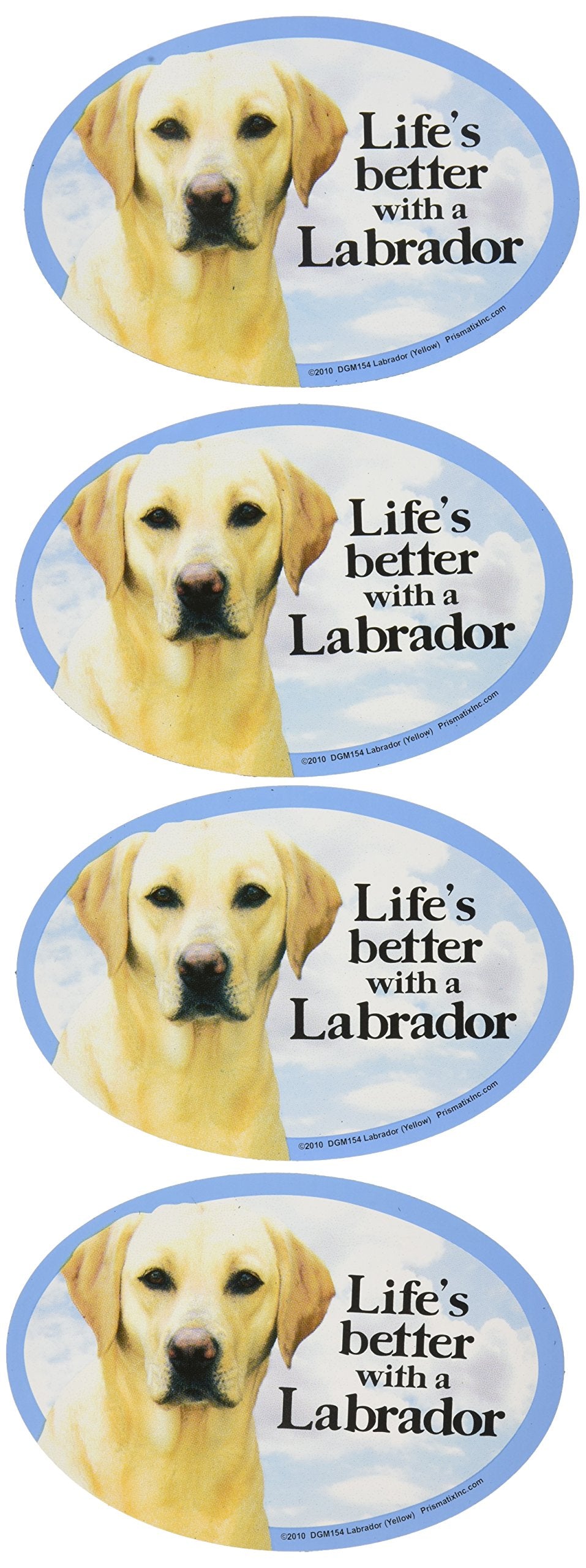 Prismatix Decal Cat And Dog Magnets, Lab Retriever, Yellow