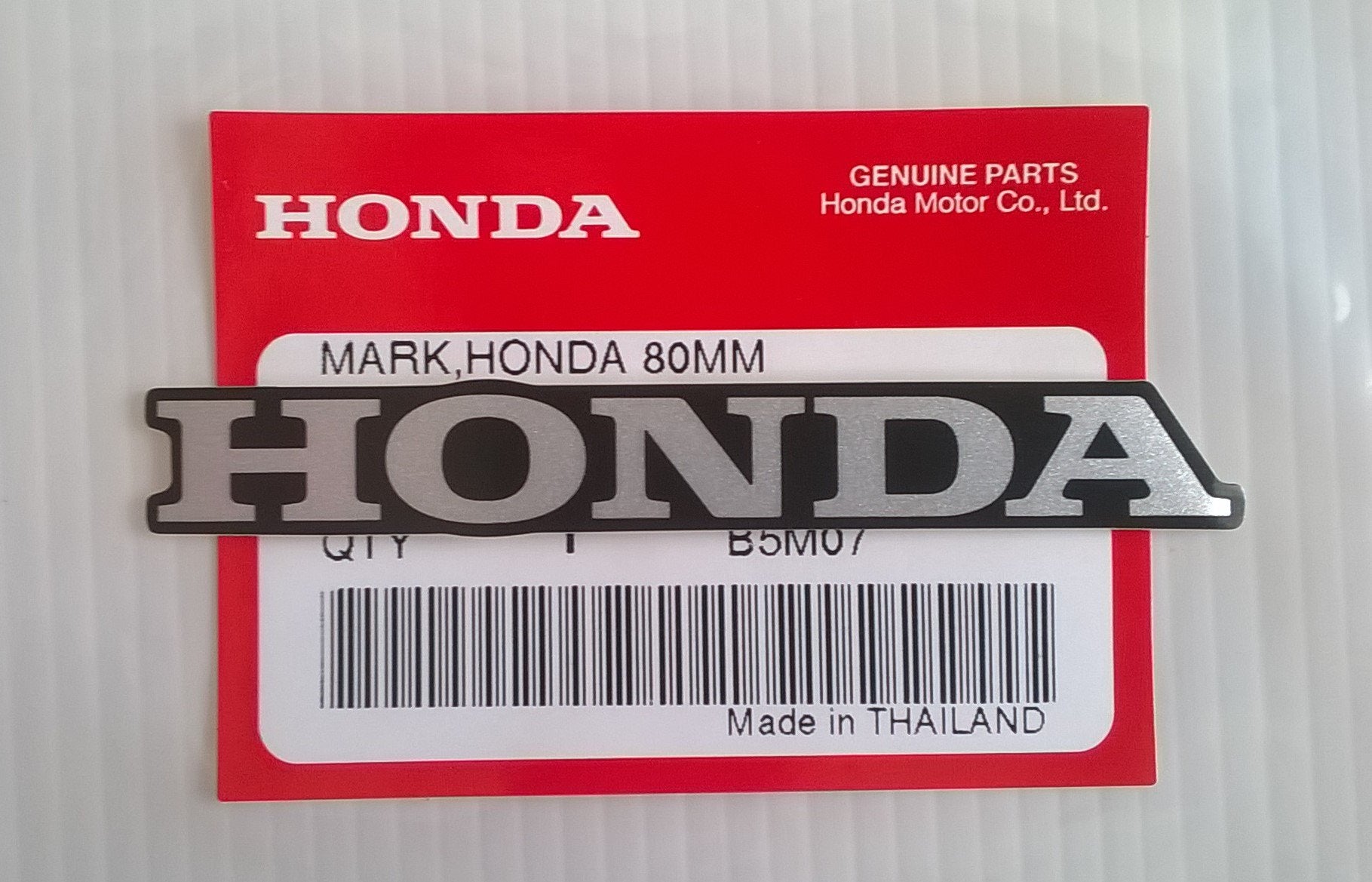 Honda 'Mark 80Mm X 11Mm Sticker Decal Silver/Black