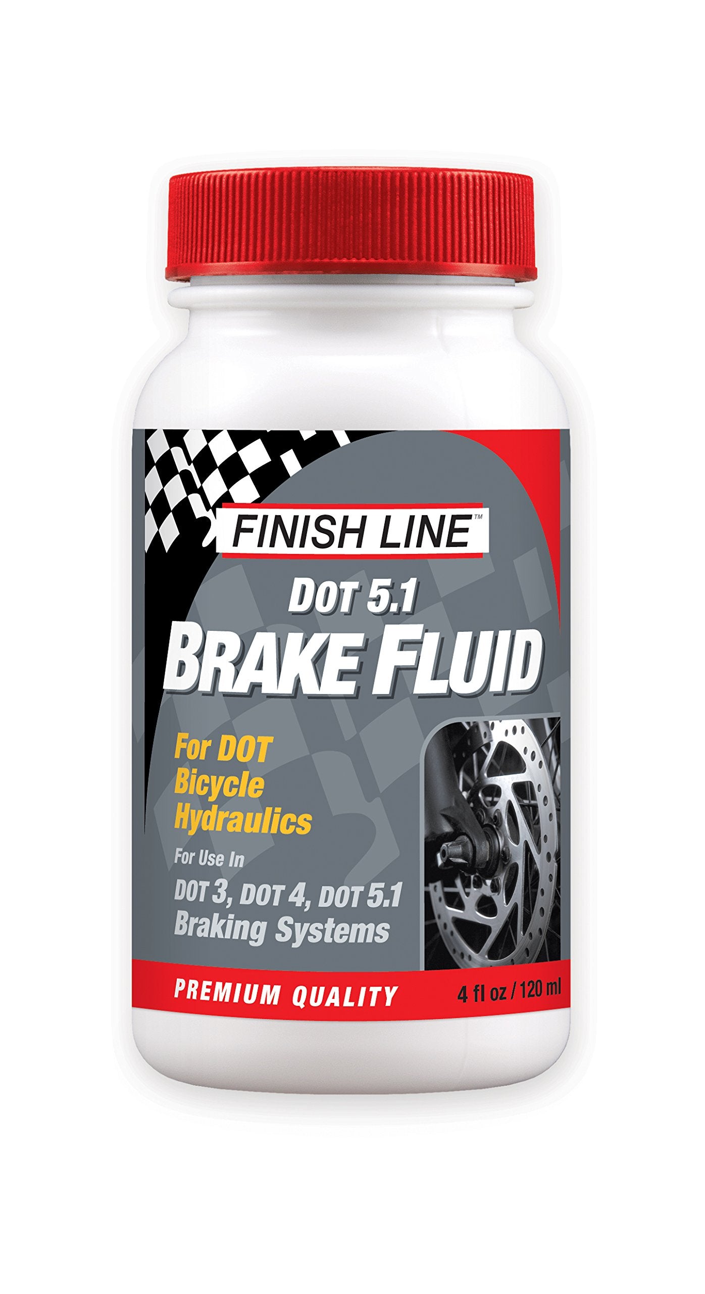 Finish Line High Performance Dot 5.1 Brake Fluid, 4-Ounce