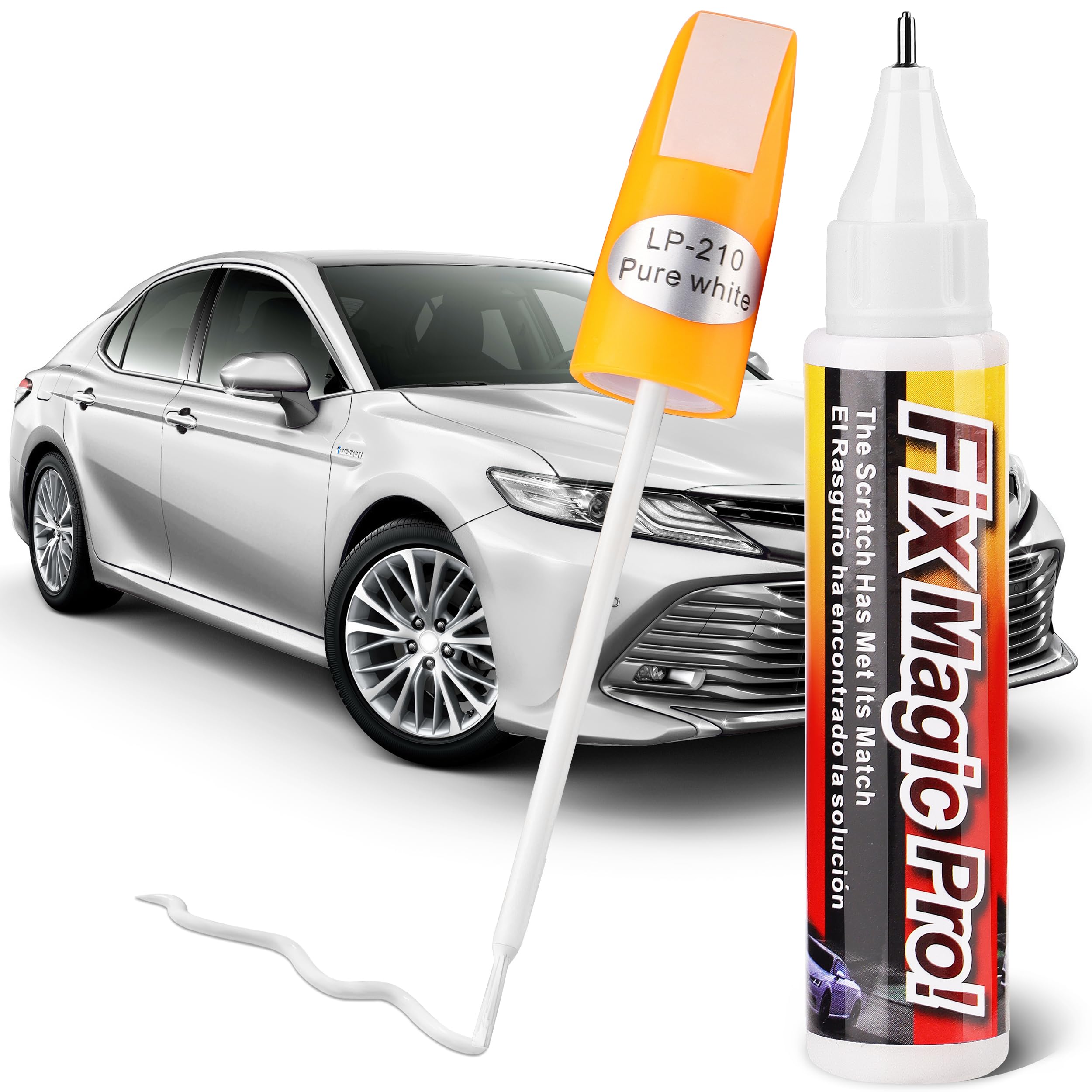 Touch Up Paint For Cars (White), Two-In-One Car Paint Scratch Repair, Automotive Touch Up Paint Pen With Instruction Manual, Quick And Easy Solution To Repair Car Paint Scratches
