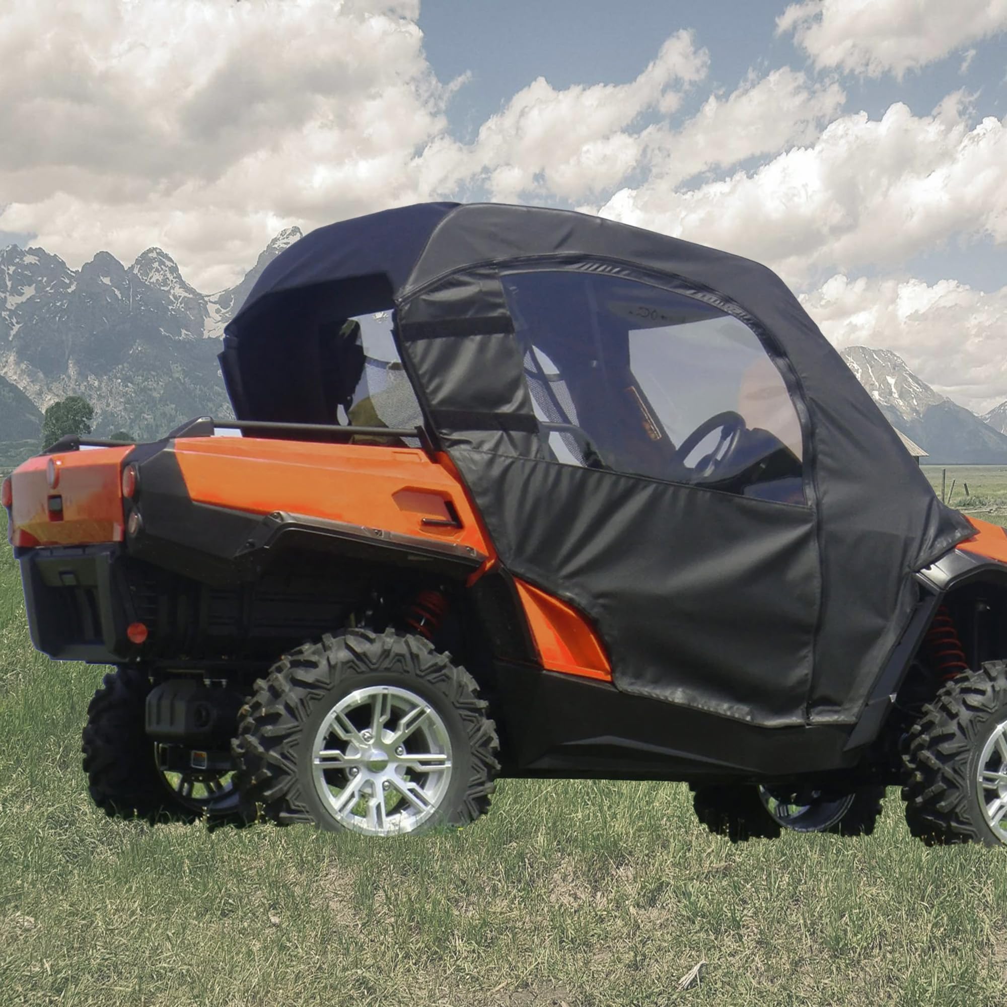 Kuafu Soft Door & Rear Panel Enclosure Compatible With 2011-2020 Can-Am Commander 800 + 1000 Soft Cab Enclosure Upper Doors