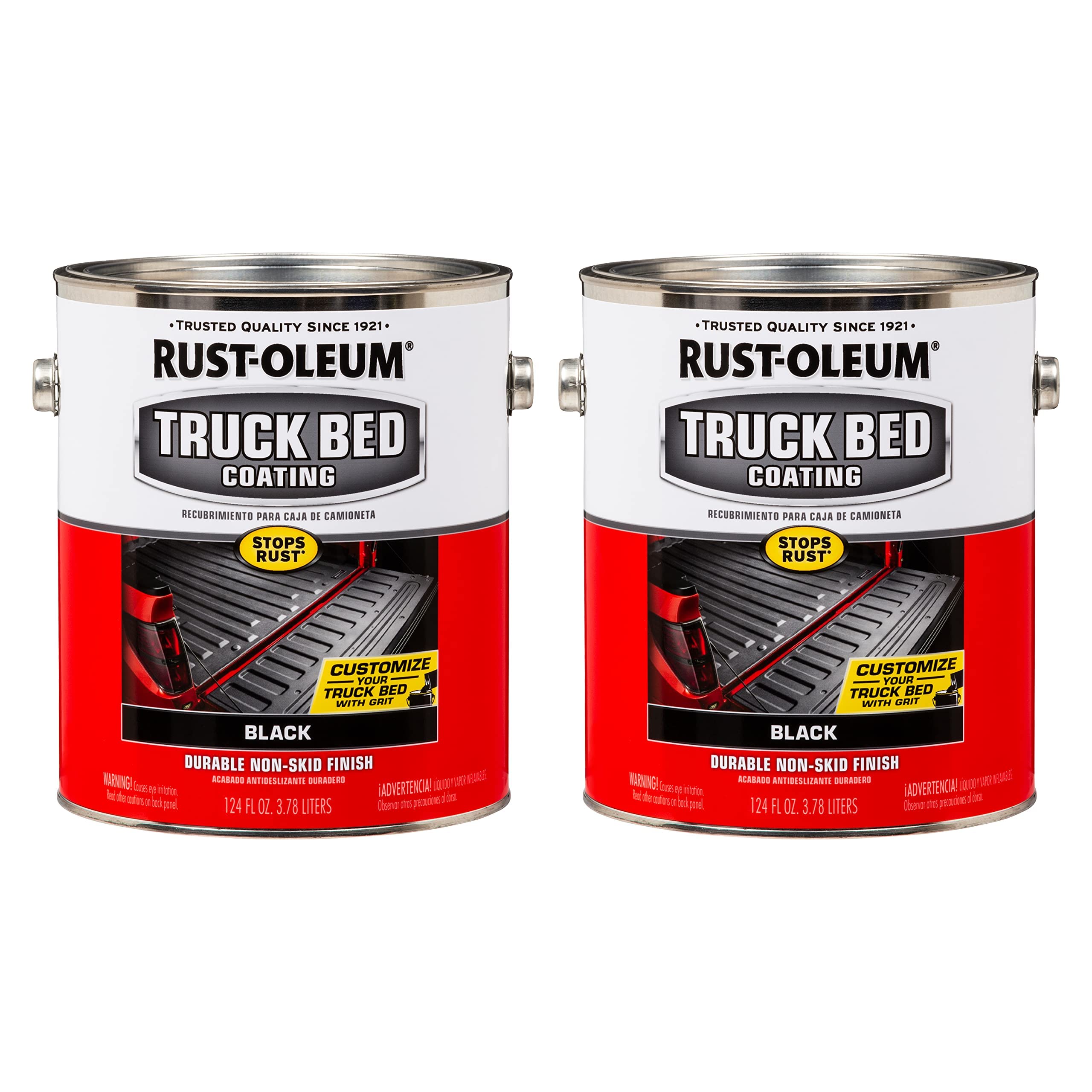Rust-Oleum 342669-2Pk Truck Bed Coating, Gallon, Black, 1 Gallon (Pack Of 2)