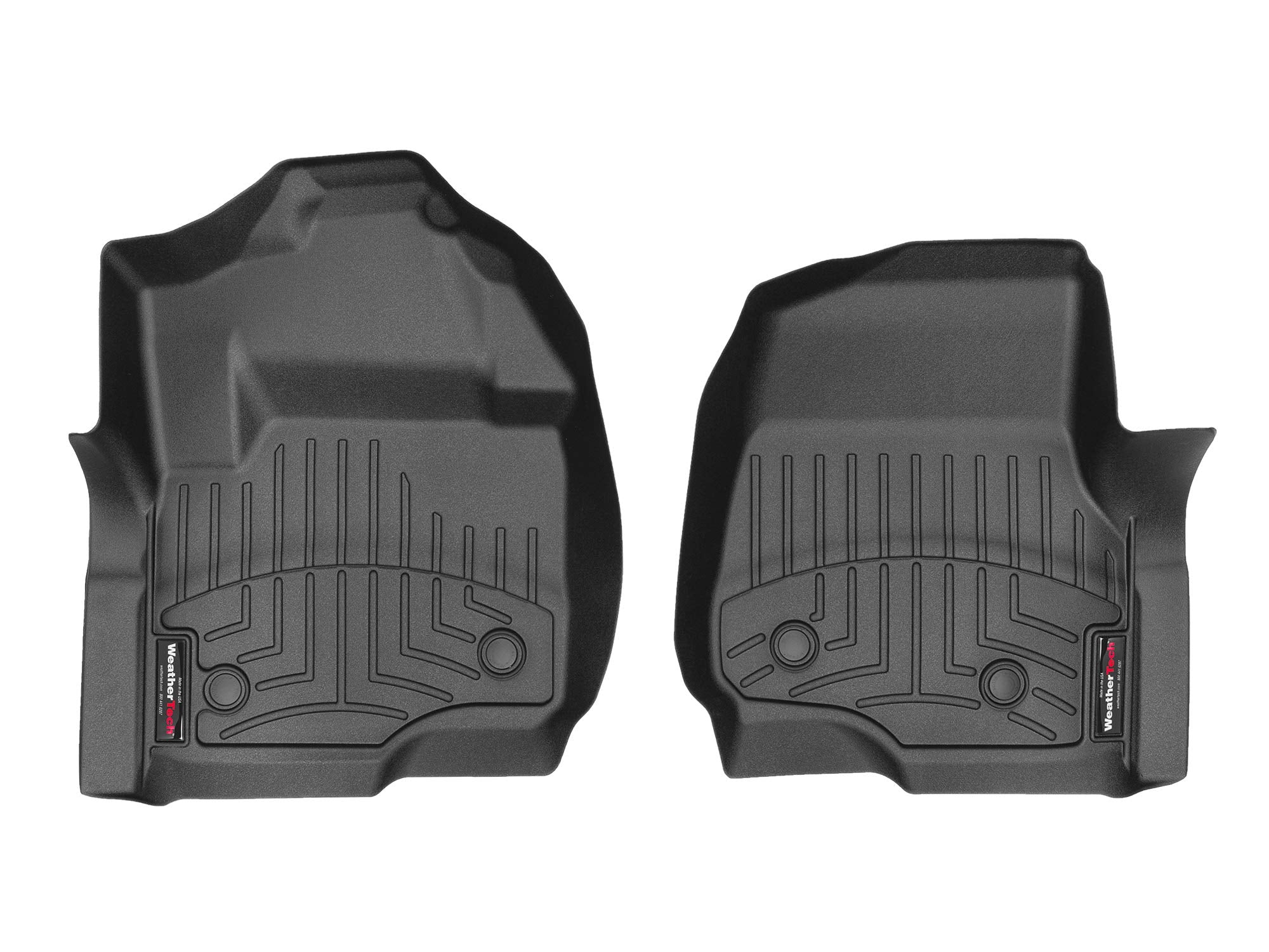 Weathertech Custom Fit Floorliners For Ford Super Duty - 1St Row (4410511V), Black