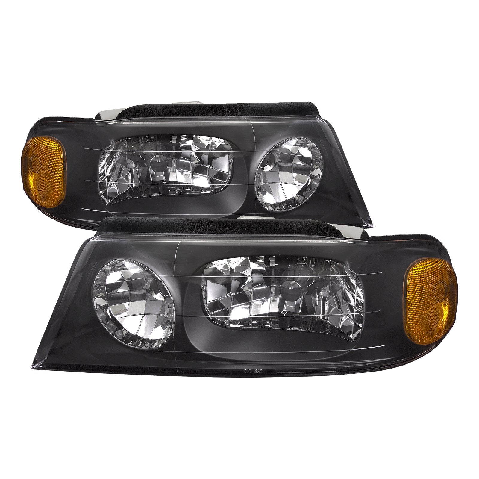 Perde Headlights Compatible With 1998-2002 Lincoln Navigator Black Housing Performance Lens Headlamps Assembly