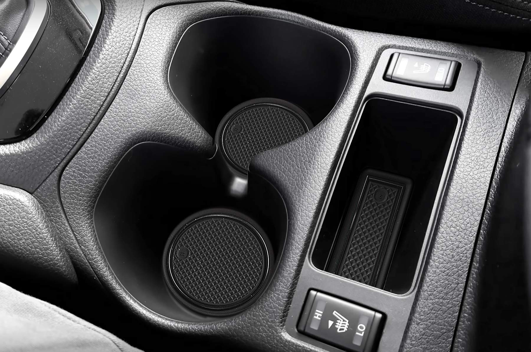 Auovo Black Anti Dust Mats Set for Rogue Accessories 2014-2020 - Custom Fit Door Compartment Liners & Cup Holder Inserts (19pcs)