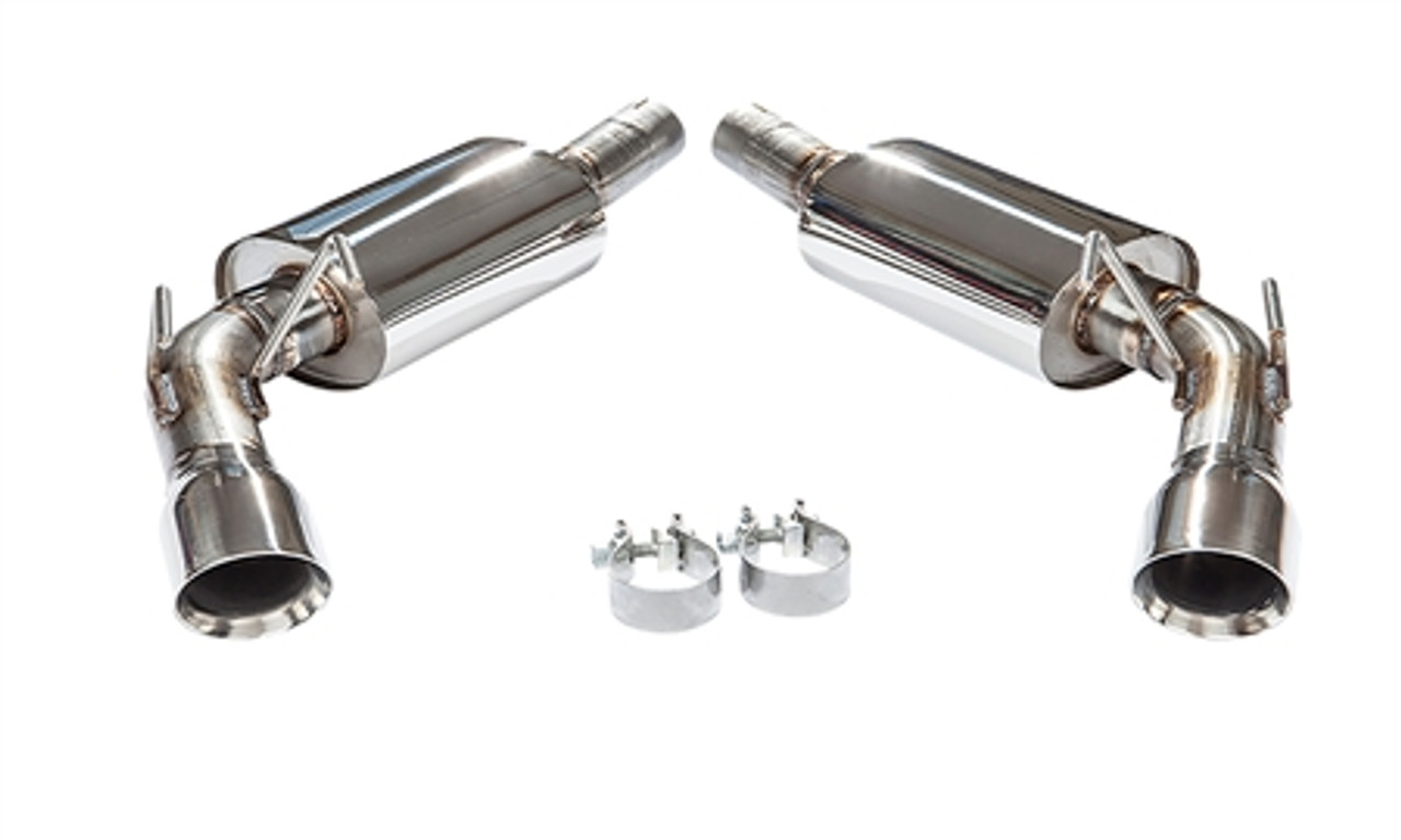 MRT 2.5" Version 2 Axle-Back Exhaust System w/ 4" Dual Polished Tips :: 2010-2015 Camaro V6 3.6L