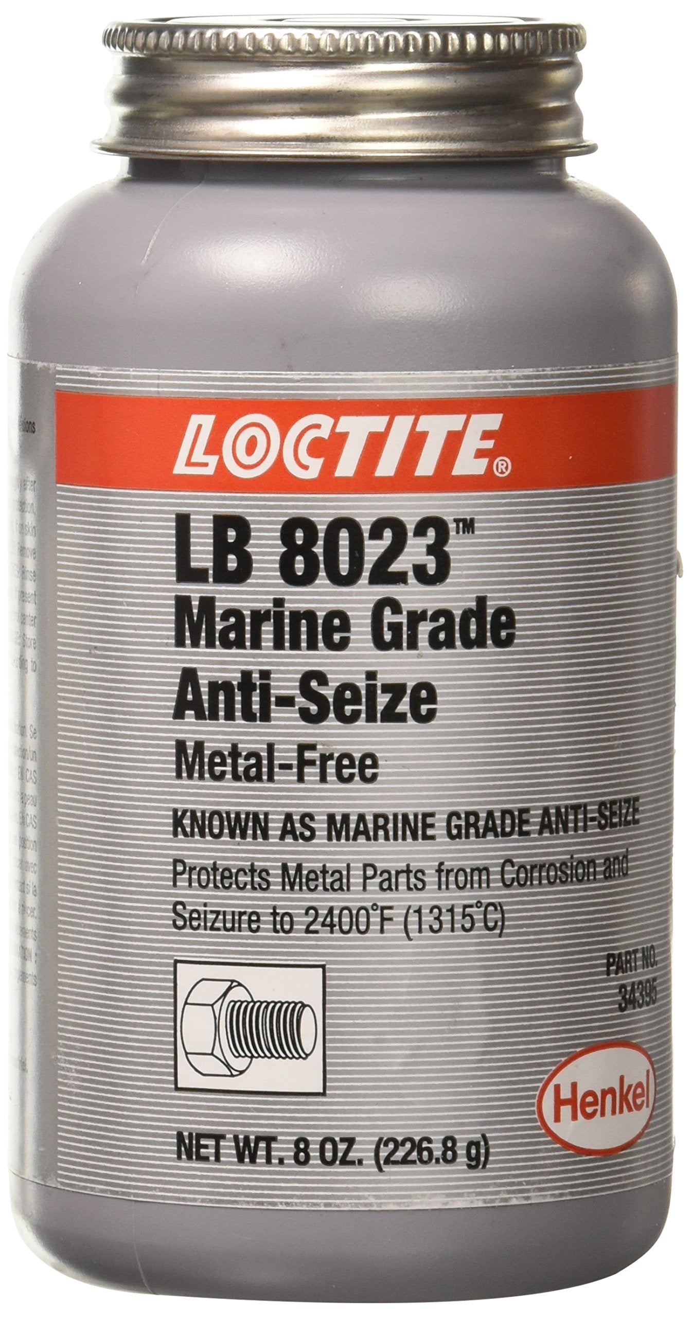 Loctite 299175 Paste Anti-Seize Lubricant, -20 To 2400 Degrees F Temperature Range, 8 Oz Can
