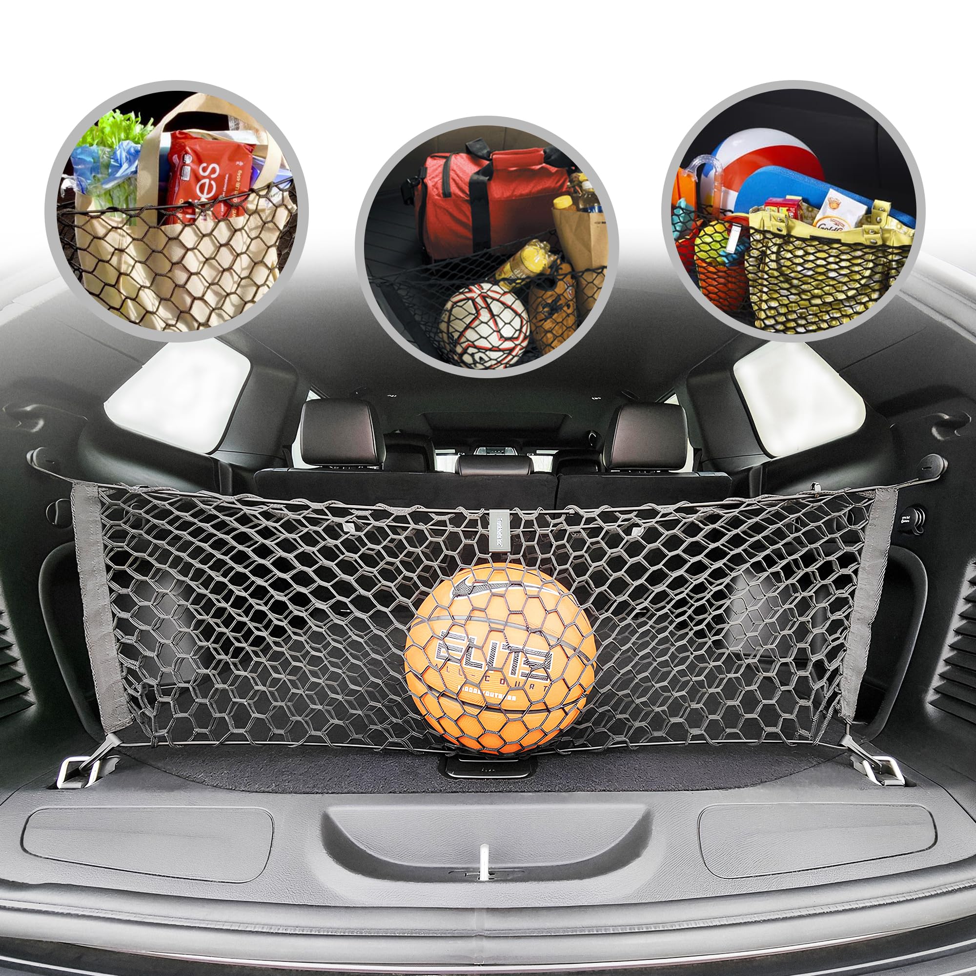 Envelope Style Trunk Mesh Cargo Net For Jeep Grand Cherokee 2011-2025 - Premium Trunk Organizer And Storage - Cargo Net For Suv - Vehicle Carrier Organizer For Jeep Grand Cherokee Wk 2025