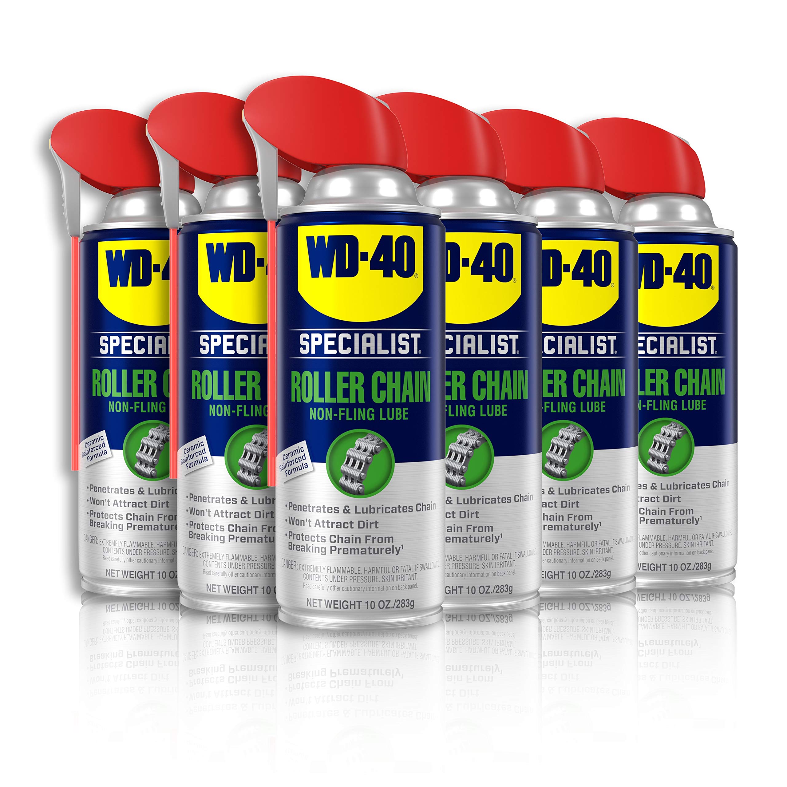Wd-40 Specialist Roller Chain Non-Fling Lubricant, 10 Oz [6-Pack]