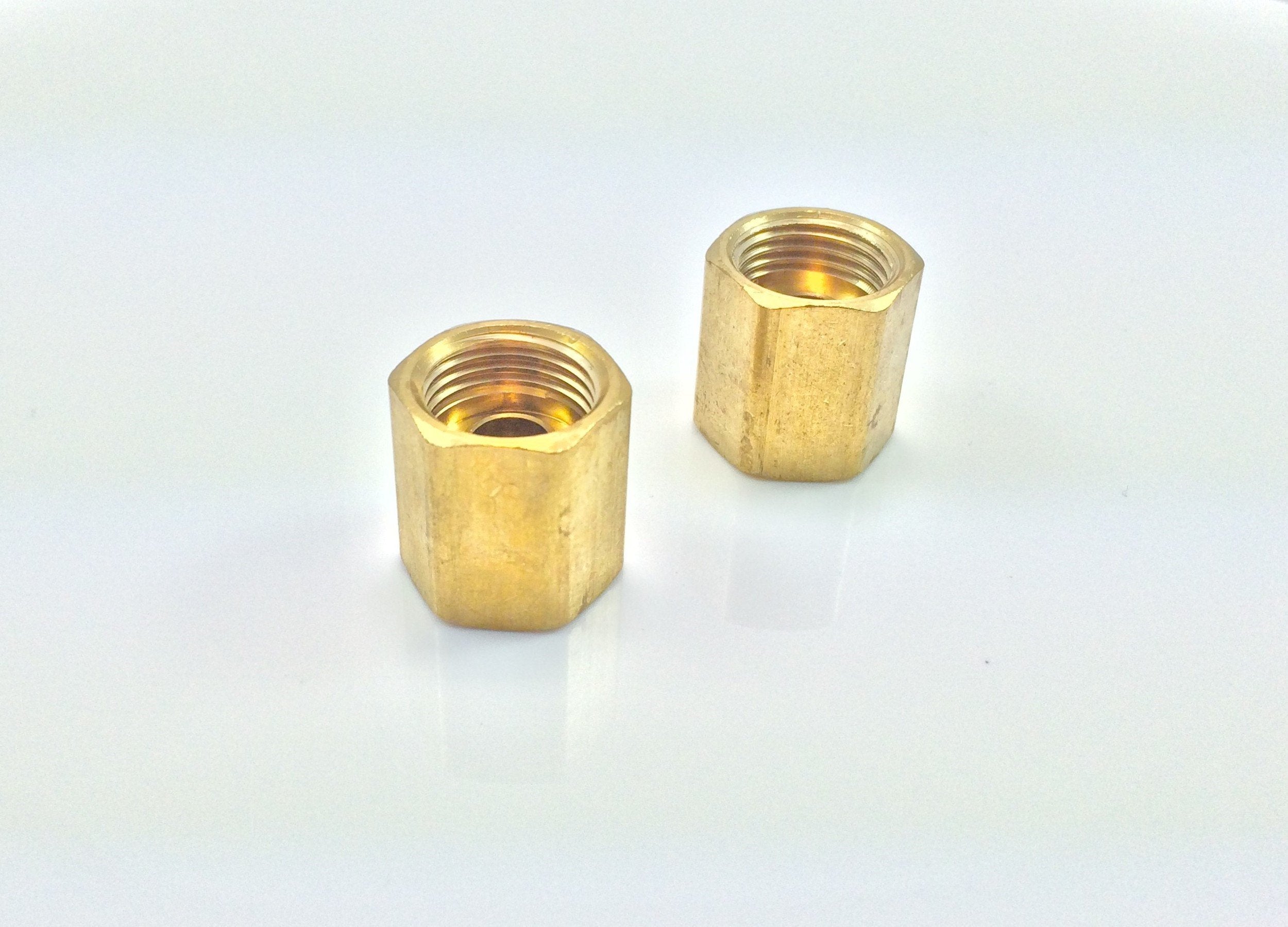 The Stop Shop Inverted Flare Brake Line Union For 3/8' Tube (5/8'-18 Threads) (Pack Of 2)