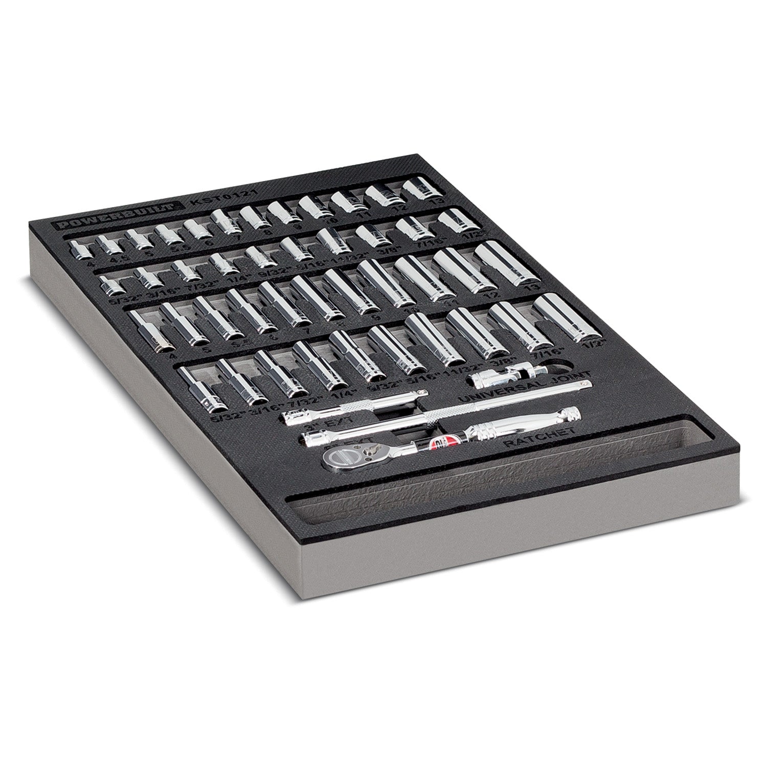 47 Piece Pro Tech 1/4 in. Dr. SAE & Metric Socket Set
