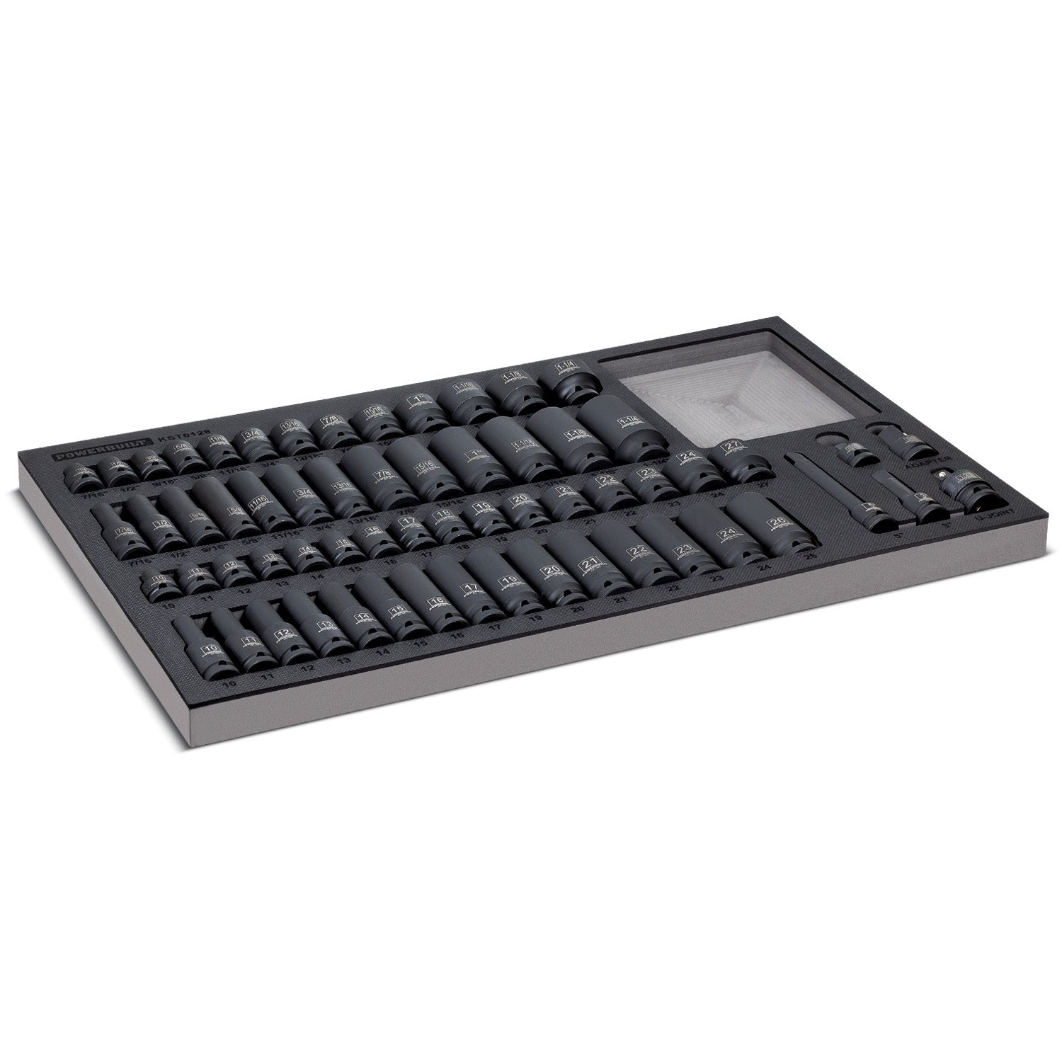 63 Piece 6 Point SAE & Metric Pro Tech Impact Socket Set