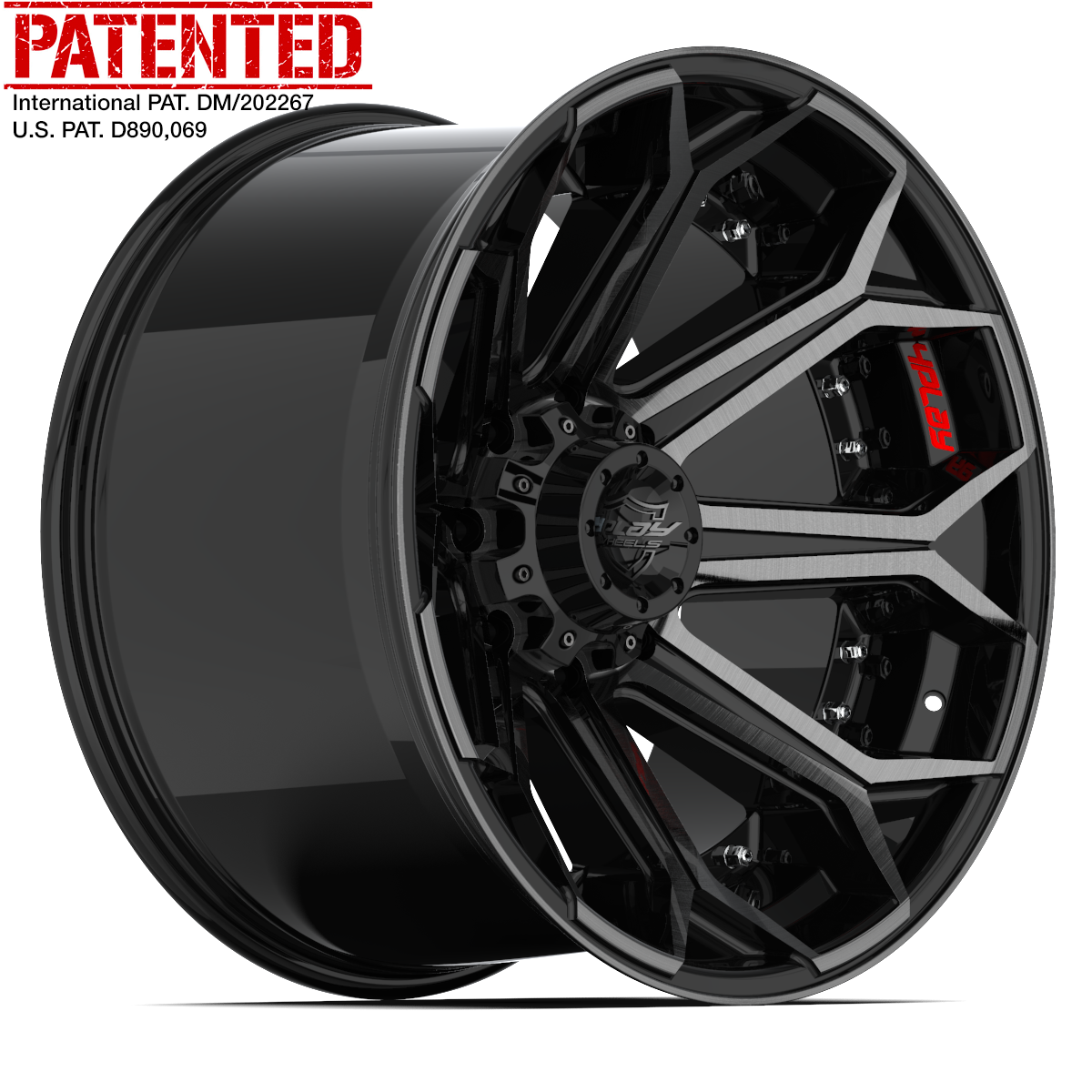 22" 4PLAY Wheel fits Ford - 4P80R Brushed Black Rim 22x10b