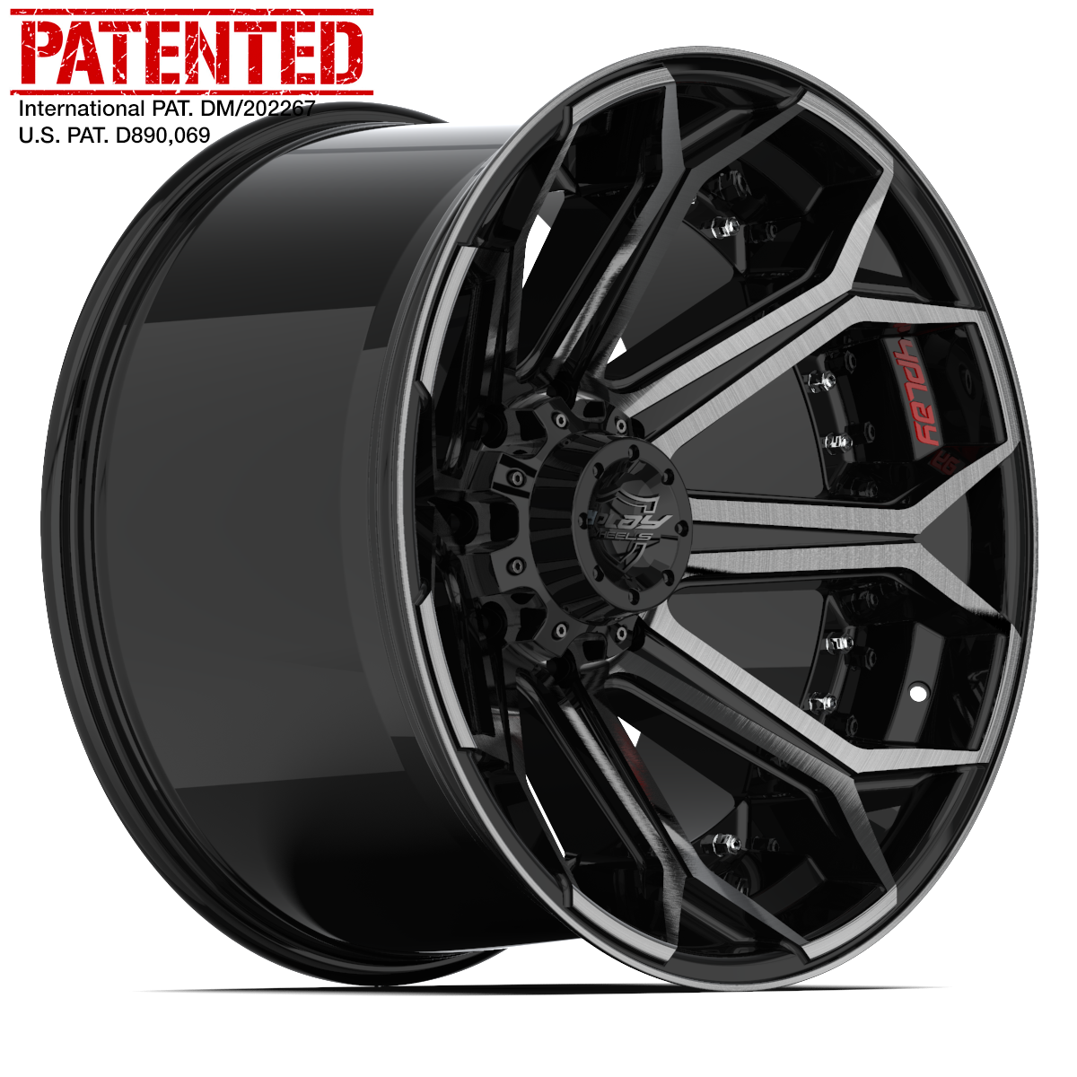 22" 4PLAY Wheel fits Ford - 4P80R Brushed Black Rim 22x12