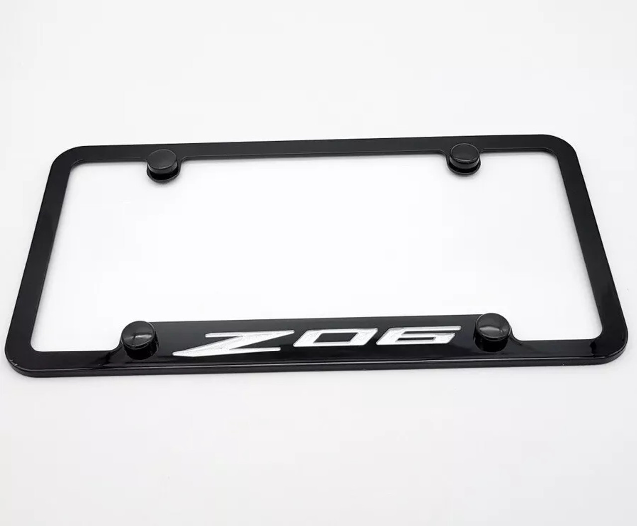 Elite C8 "Z06" License Plate Frame, Black, 50 State Legal :: 2023-2025 Corvette Z06