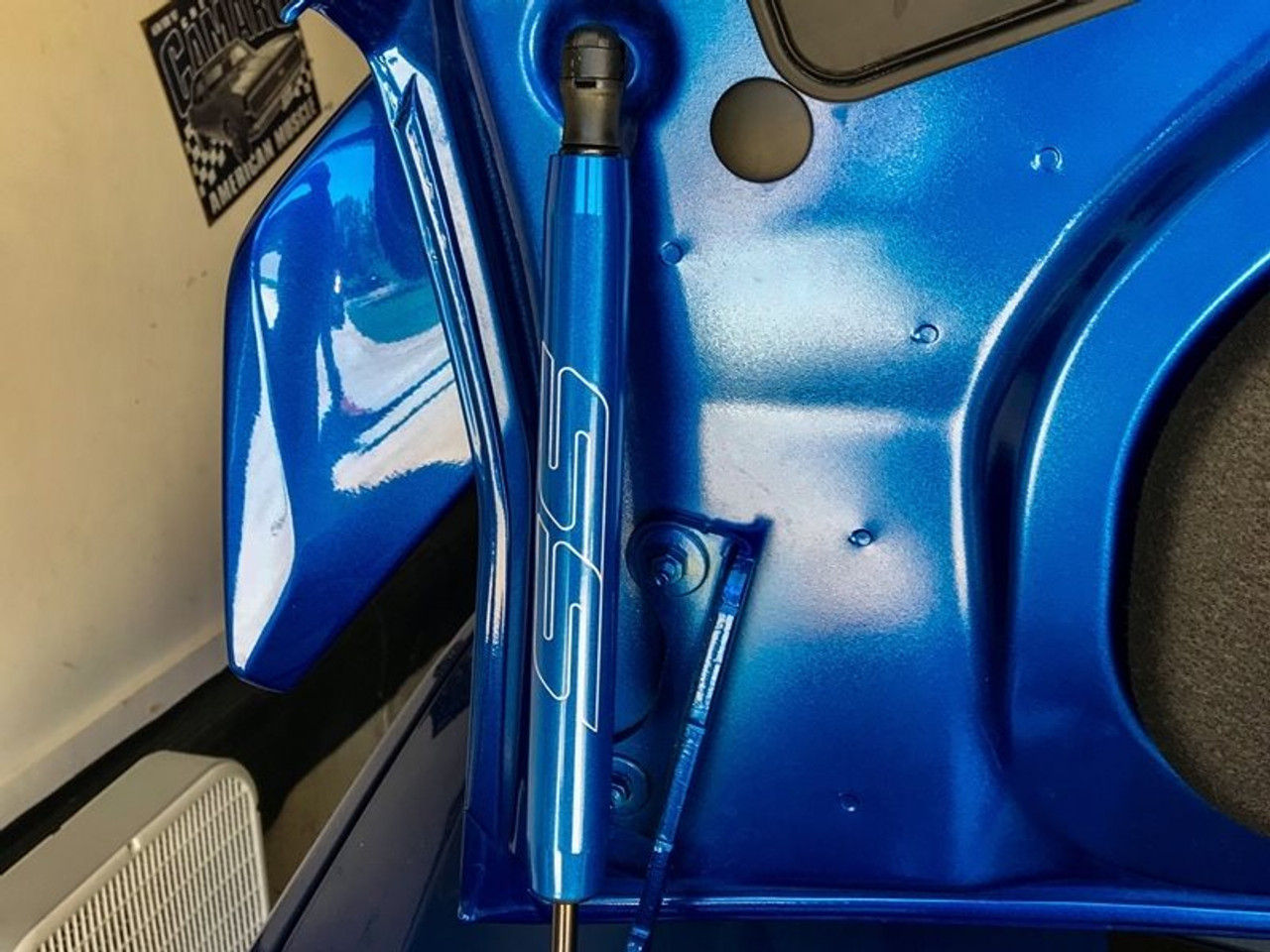 American Brother Designs Trunk Shock Covers, SS Logo :: 2016-2024 Camaro SS Convertible